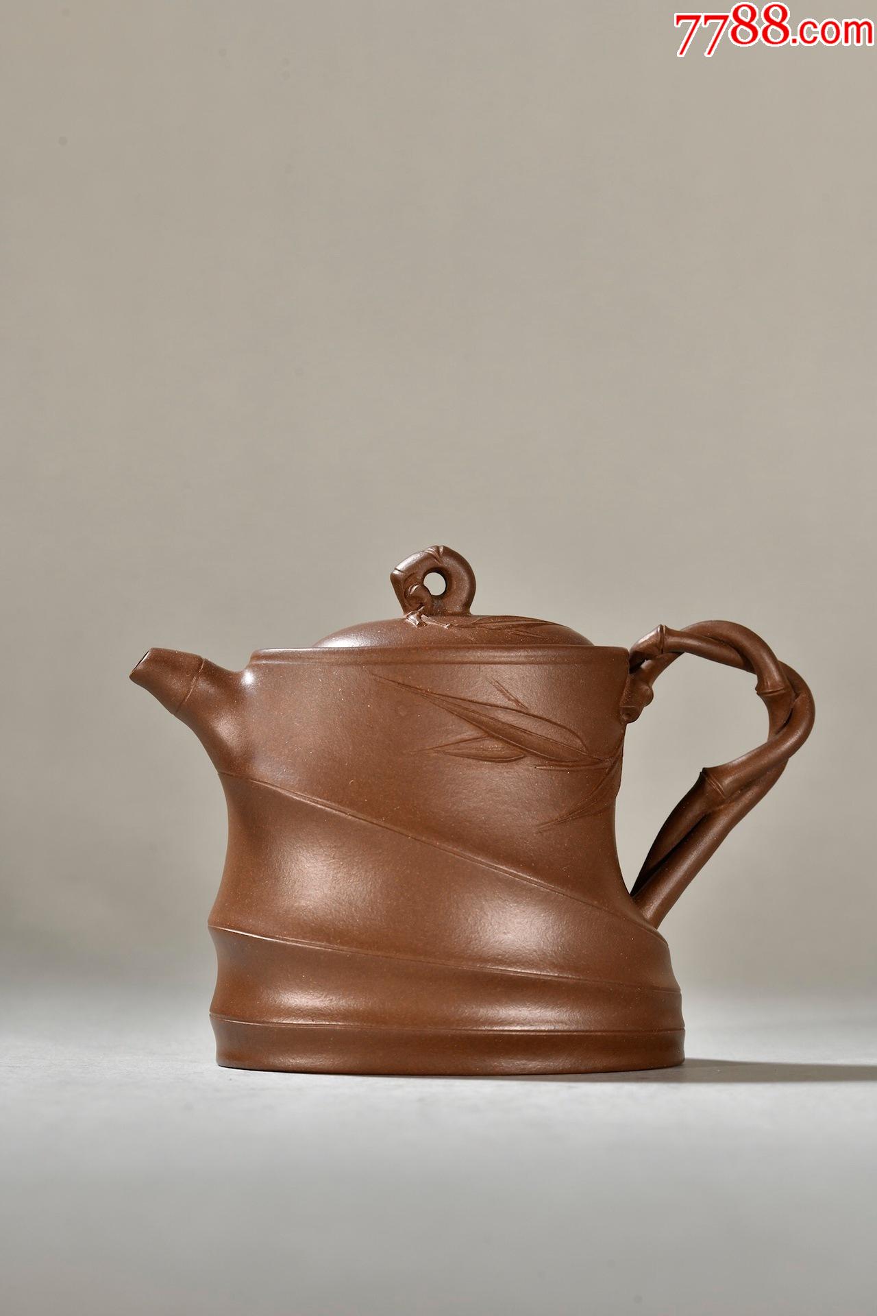 紫砂竹节形茶壶