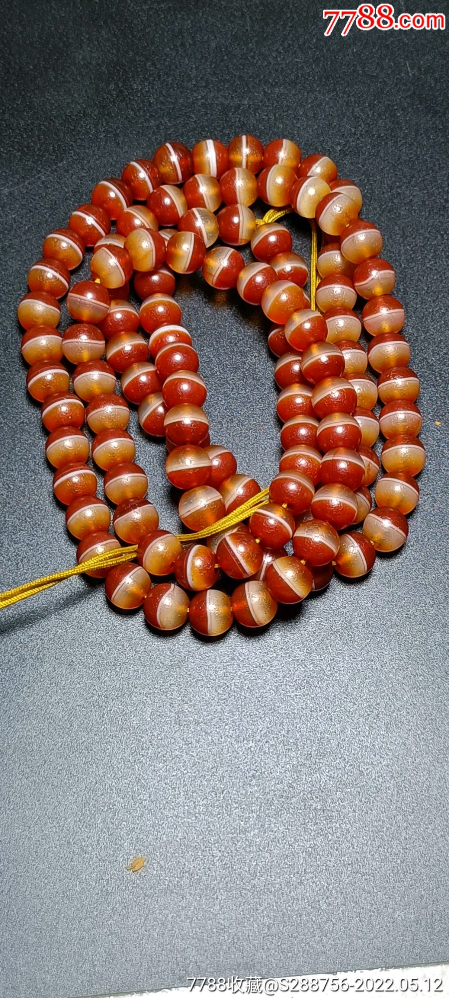 精品红玛瑙药师珠足数108