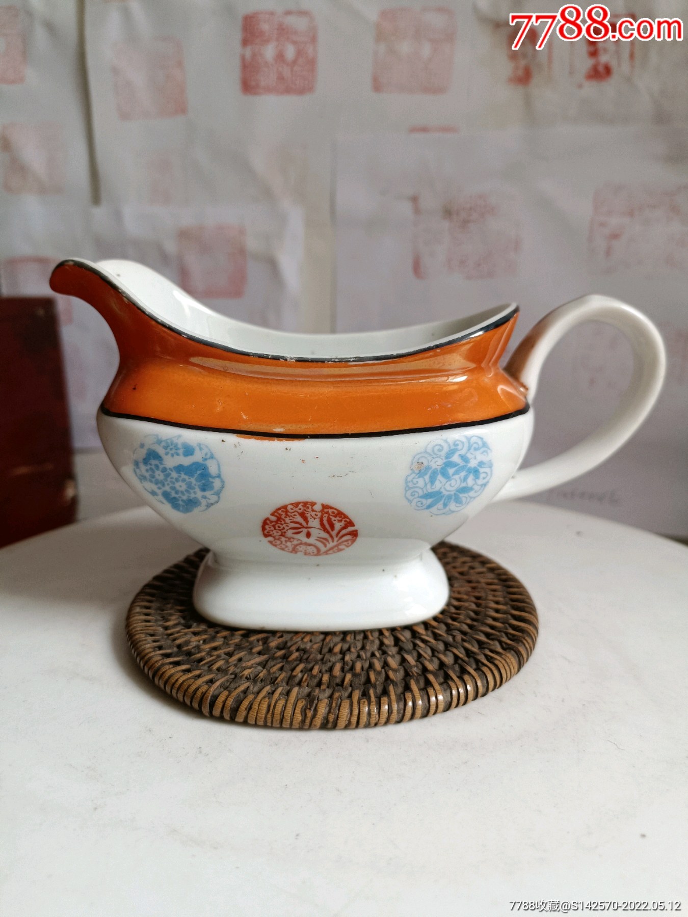 晚清名家张少云作品富贵白头粉盒全品如图保老保真￥6888品99晚清同