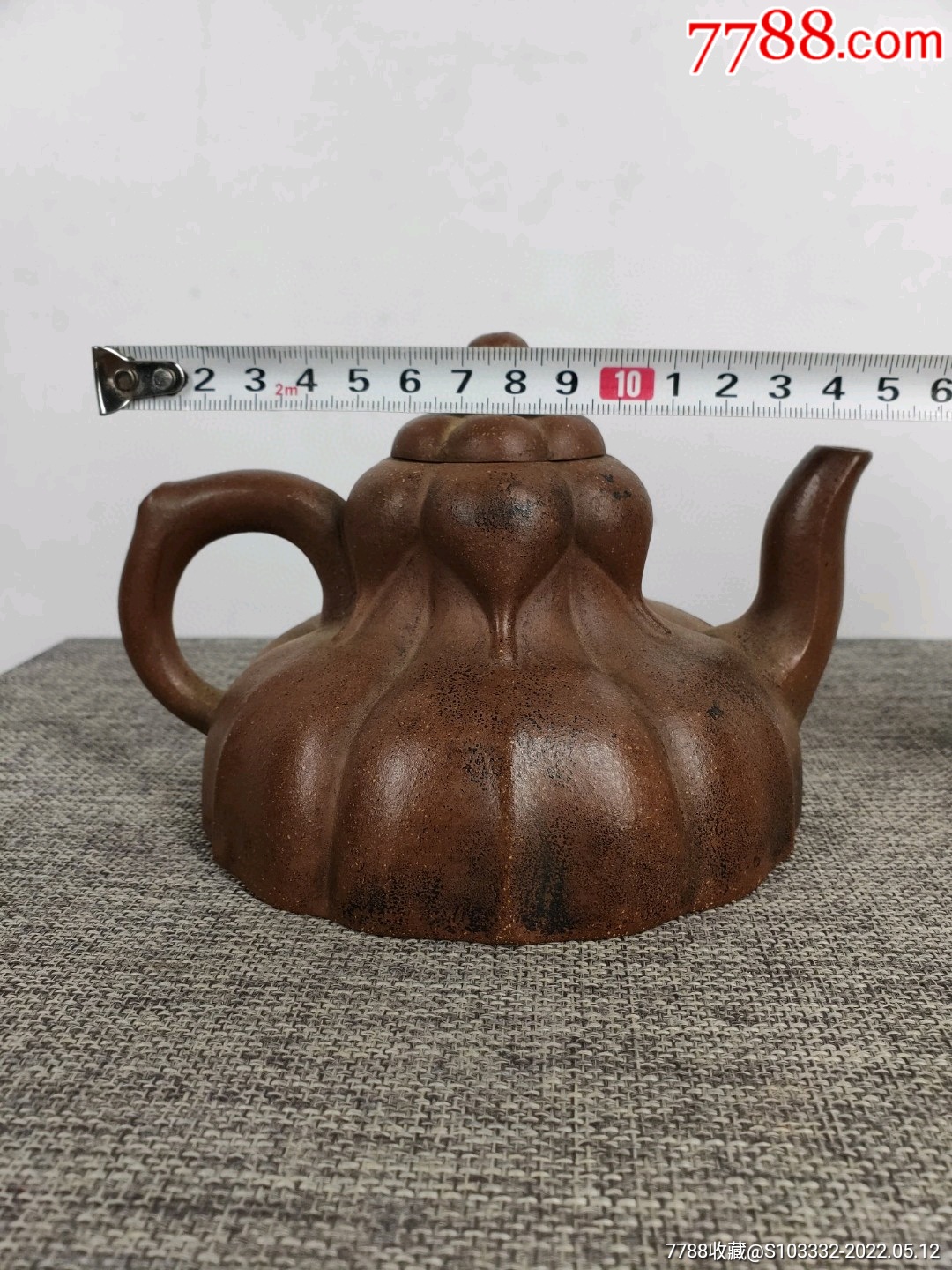 民间收到民藏明代大明万历丙申仲秌时大彬制底款老紫砂壶一把保存完整