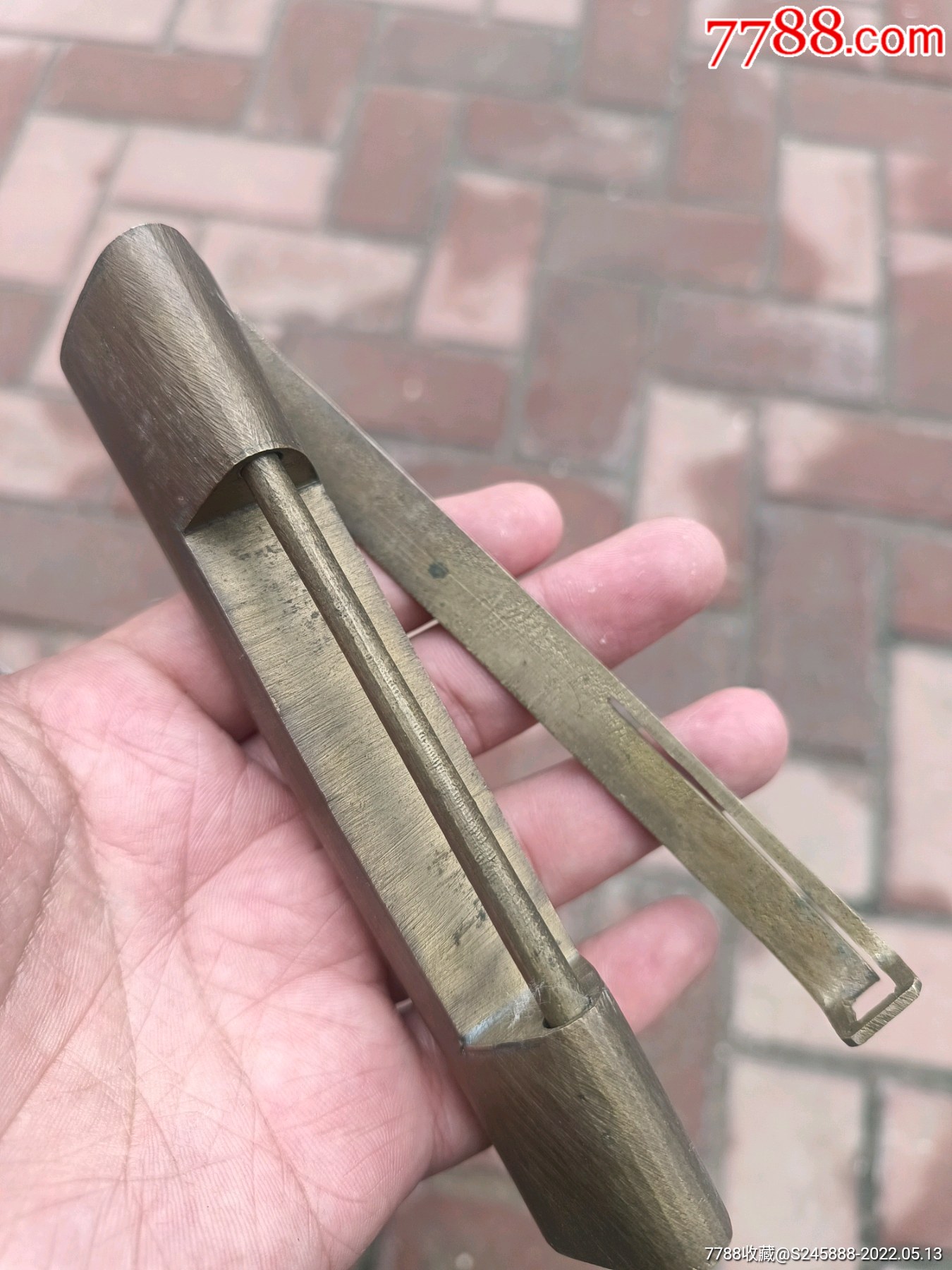 老物件老古董古玩乡下回收老物件老铜器铜锁铜钥匙民国老铜锁一把原配