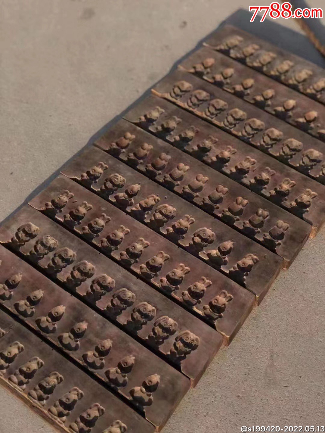 清代果木糖人模具一套全品包老展馆收藏佳品