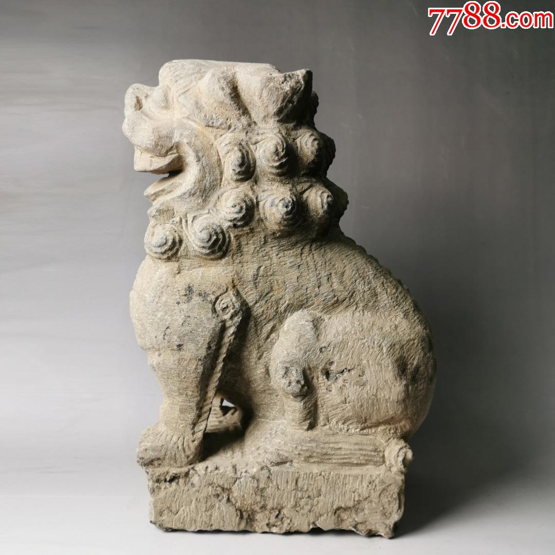 清代石雕狮子摆件-价格:3800元-se87065459-石狮/石雕塑-零售-7788
