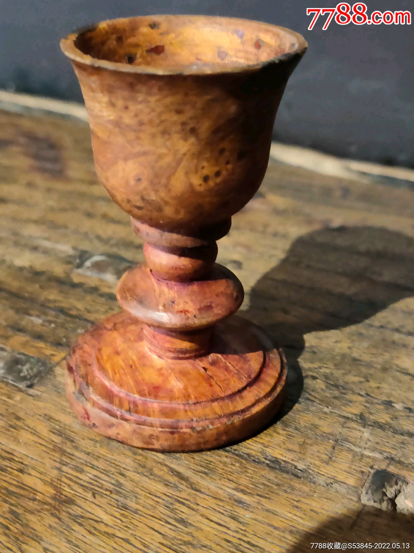 清代藏区樱木酒杯