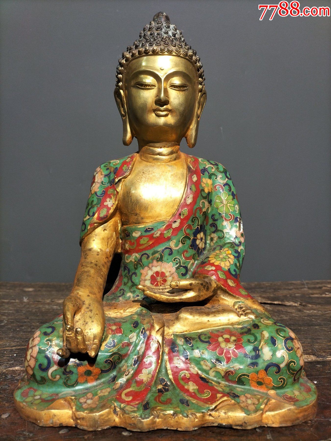 景泰蓝手工掐丝珐琅彩释迦牟尼佛一尊