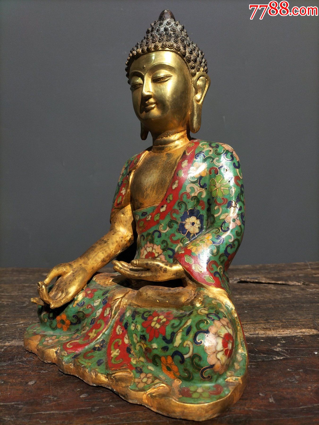 景泰蓝手工掐丝珐琅彩释迦牟尼佛一尊