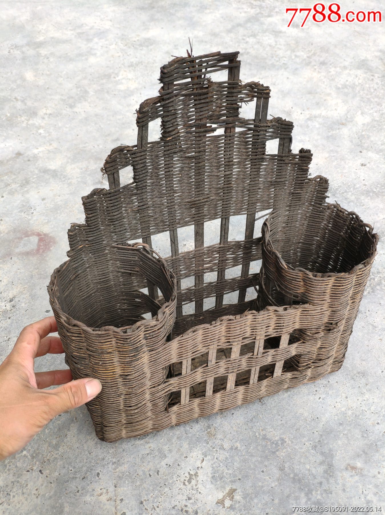 老竹编筷篓民俗老物件