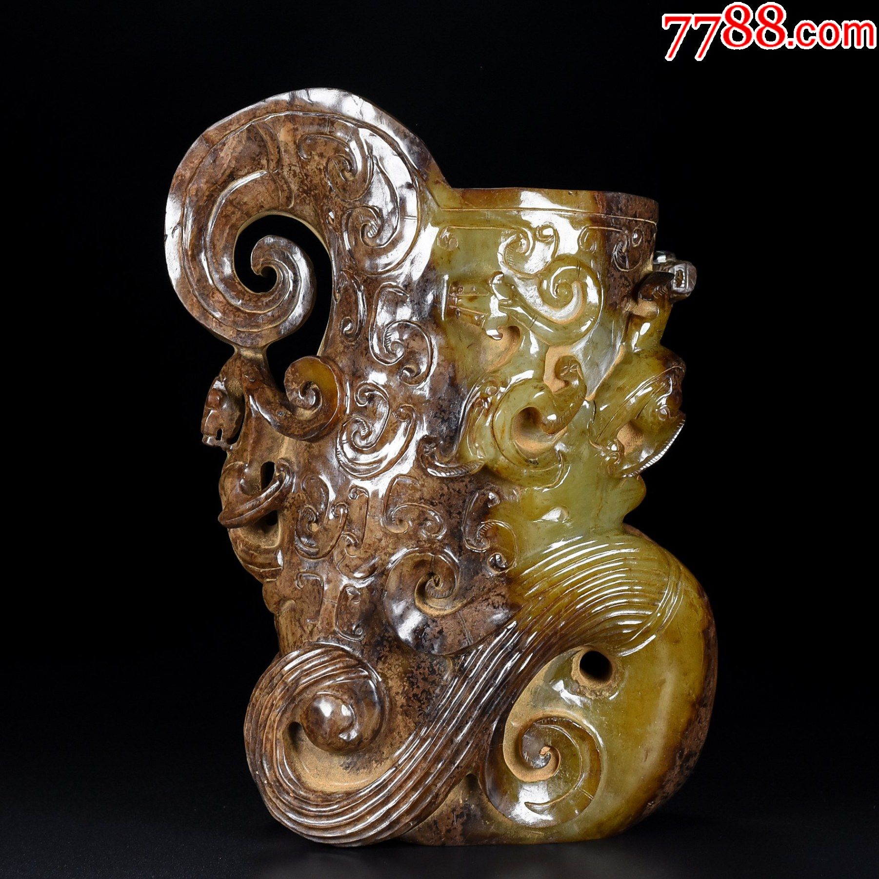 精品和田玉角杯a101s68f