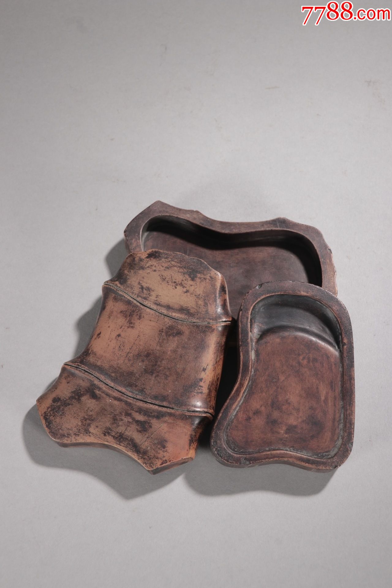 松花石竹节纹套砚._端砚_第1张_7788砚台收藏