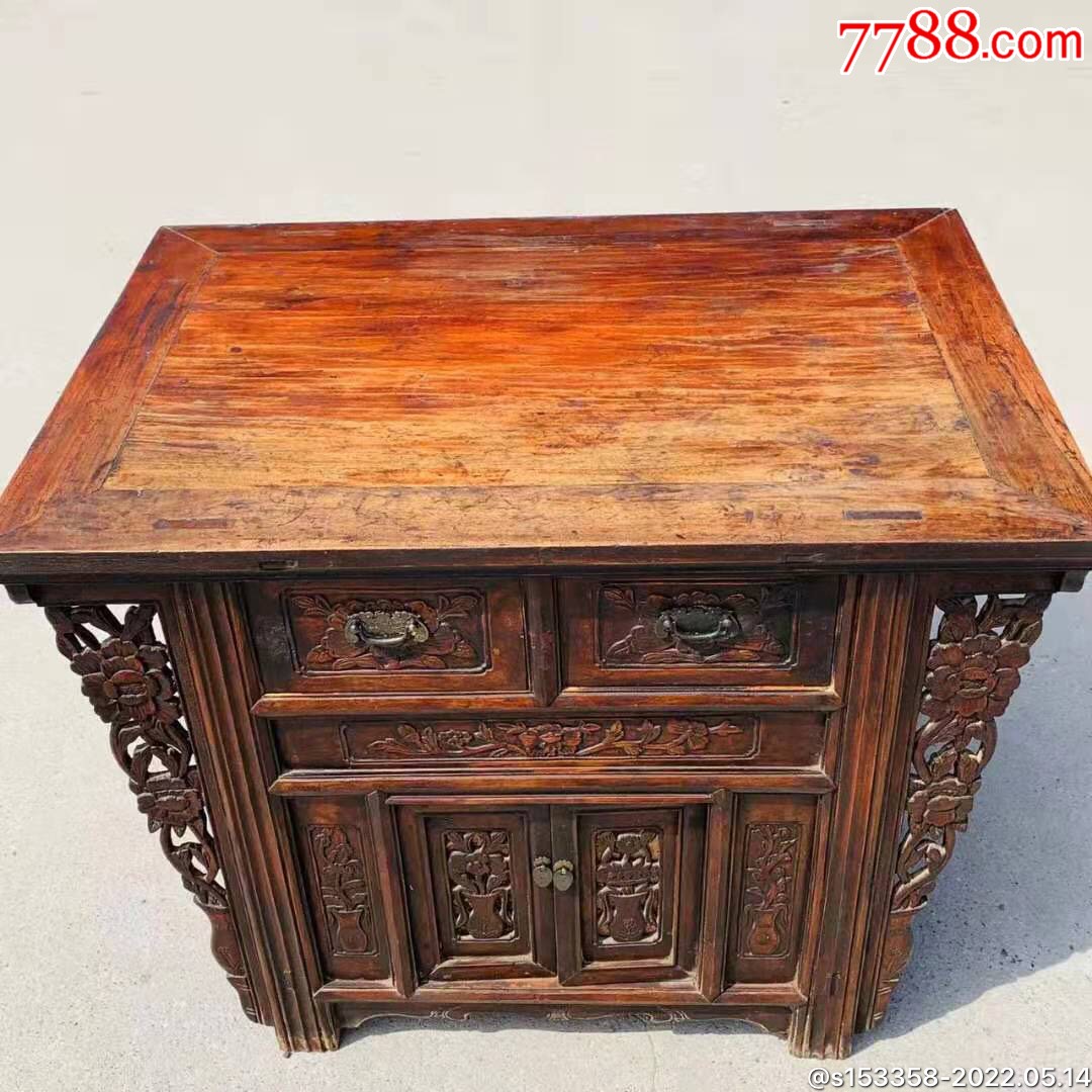 清代朱红大漆满工贡桌_价格3800元【盛世古玩古典家具店】_第1张_7788