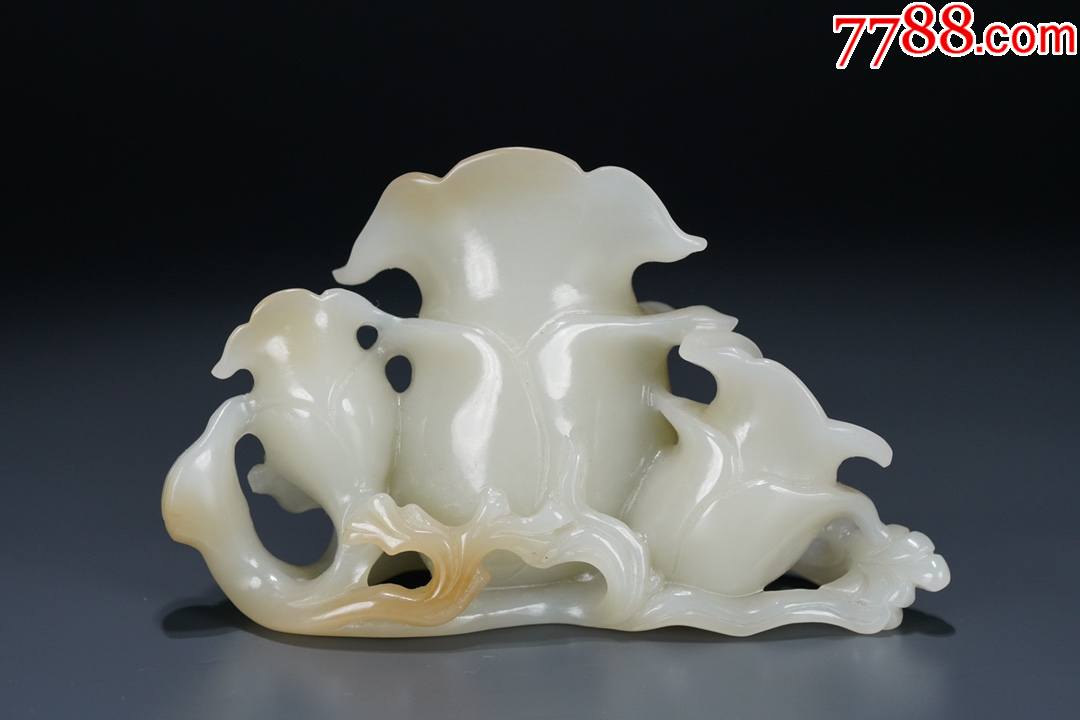 和田玉花插摆件