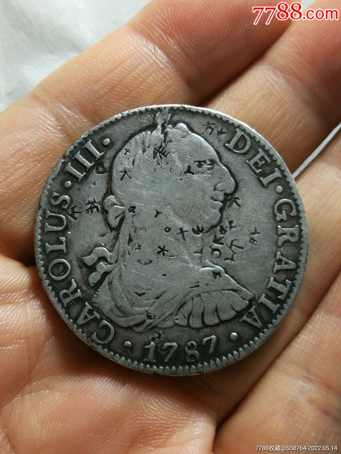 美品1787年卡洛斯三世双柱_银元/机制银币_图片价格_收藏交流_7788