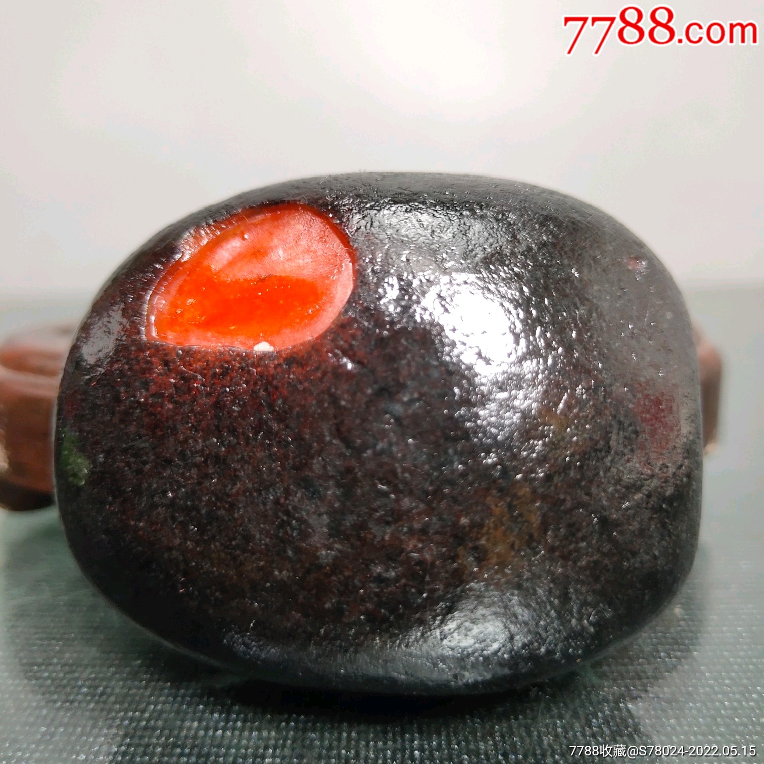 旧藏老料黑皮红心红田黄原石收藏精品