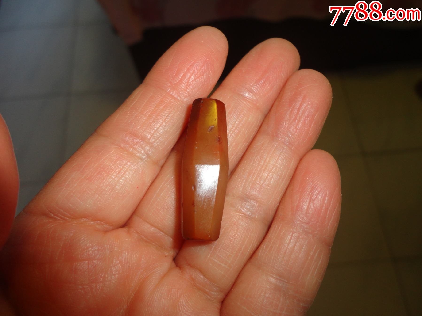 辽金红玛瑙桶珠枣核珠-价格:167元-se87104365-玛瑙-零售-7788钱币网