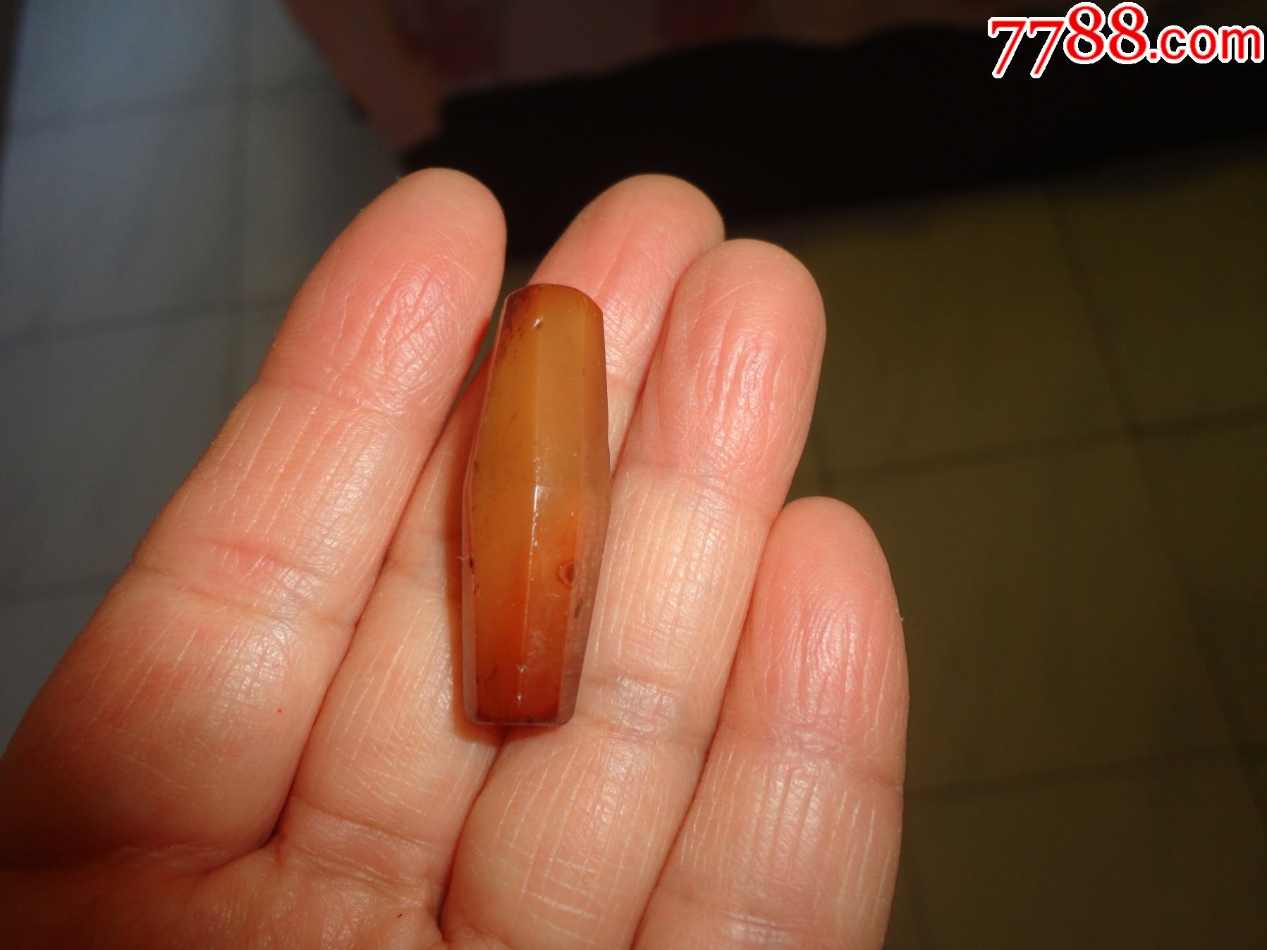 辽金红玛瑙桶珠枣核珠-价格:167元-se87104365-玛瑙-零售-7788钱币网