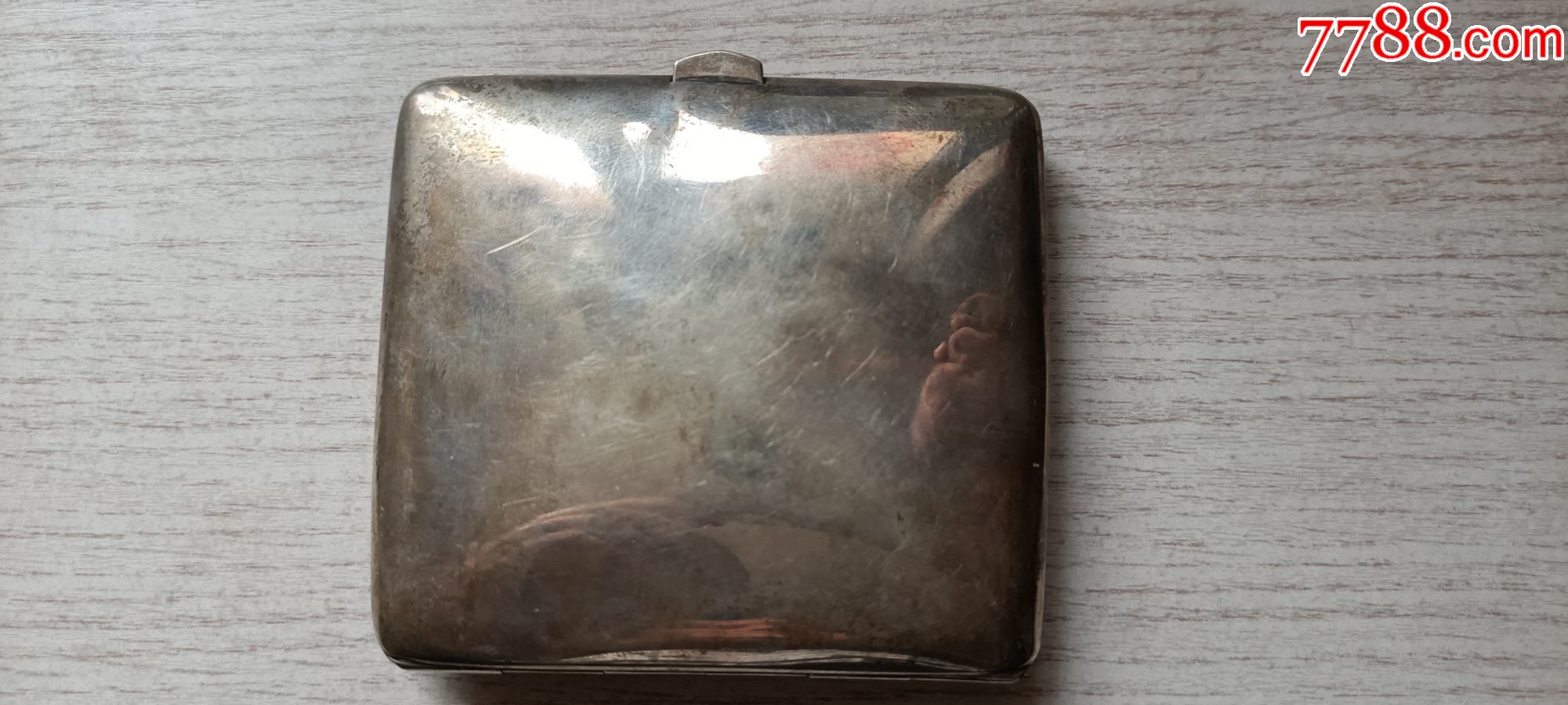民国时期1928年银制无过滤嘴香烟盒保真
