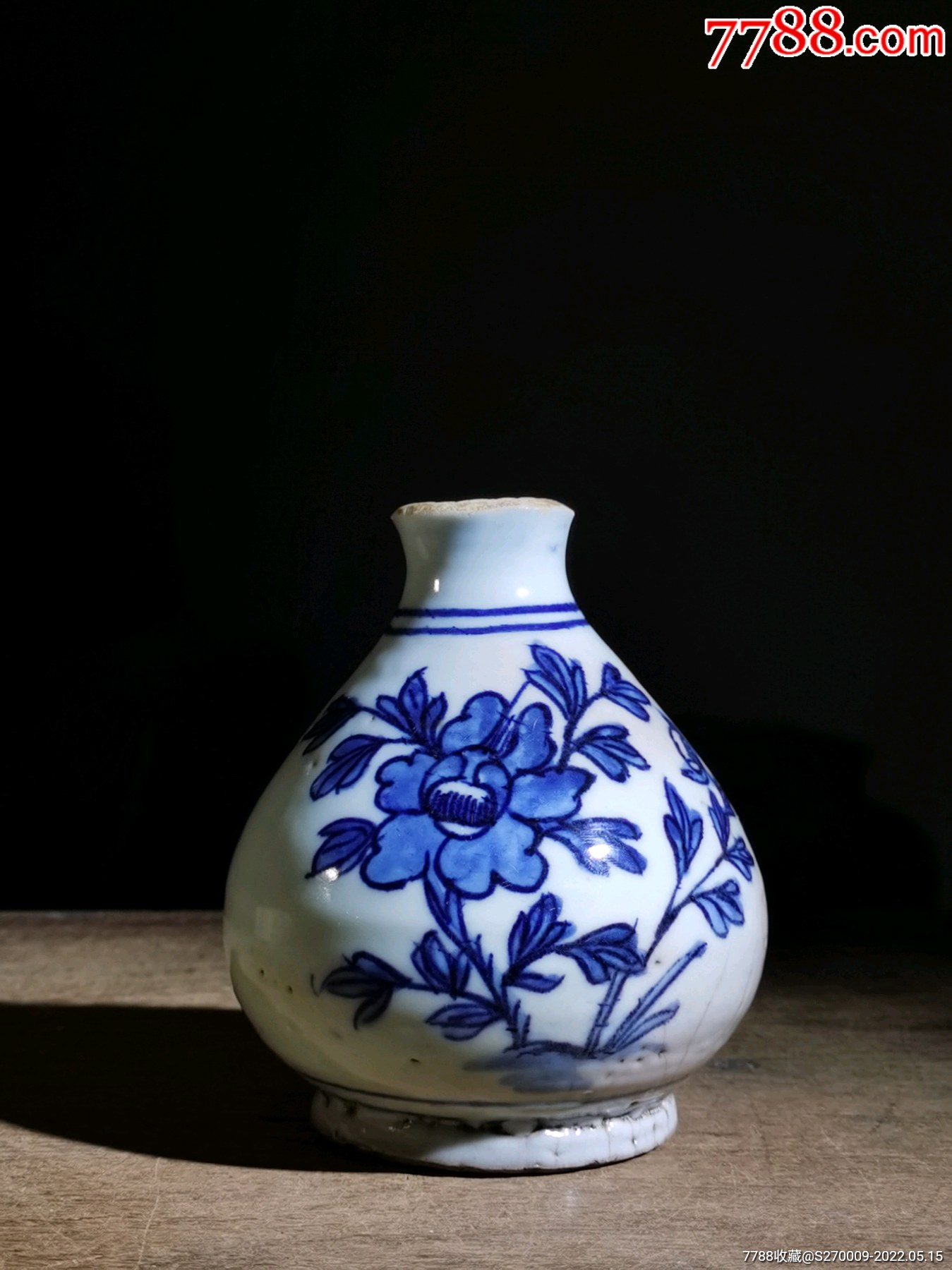 青花花卉玉壶春瓶-价格:666元-se87109040-青花瓷-零售-7788收藏