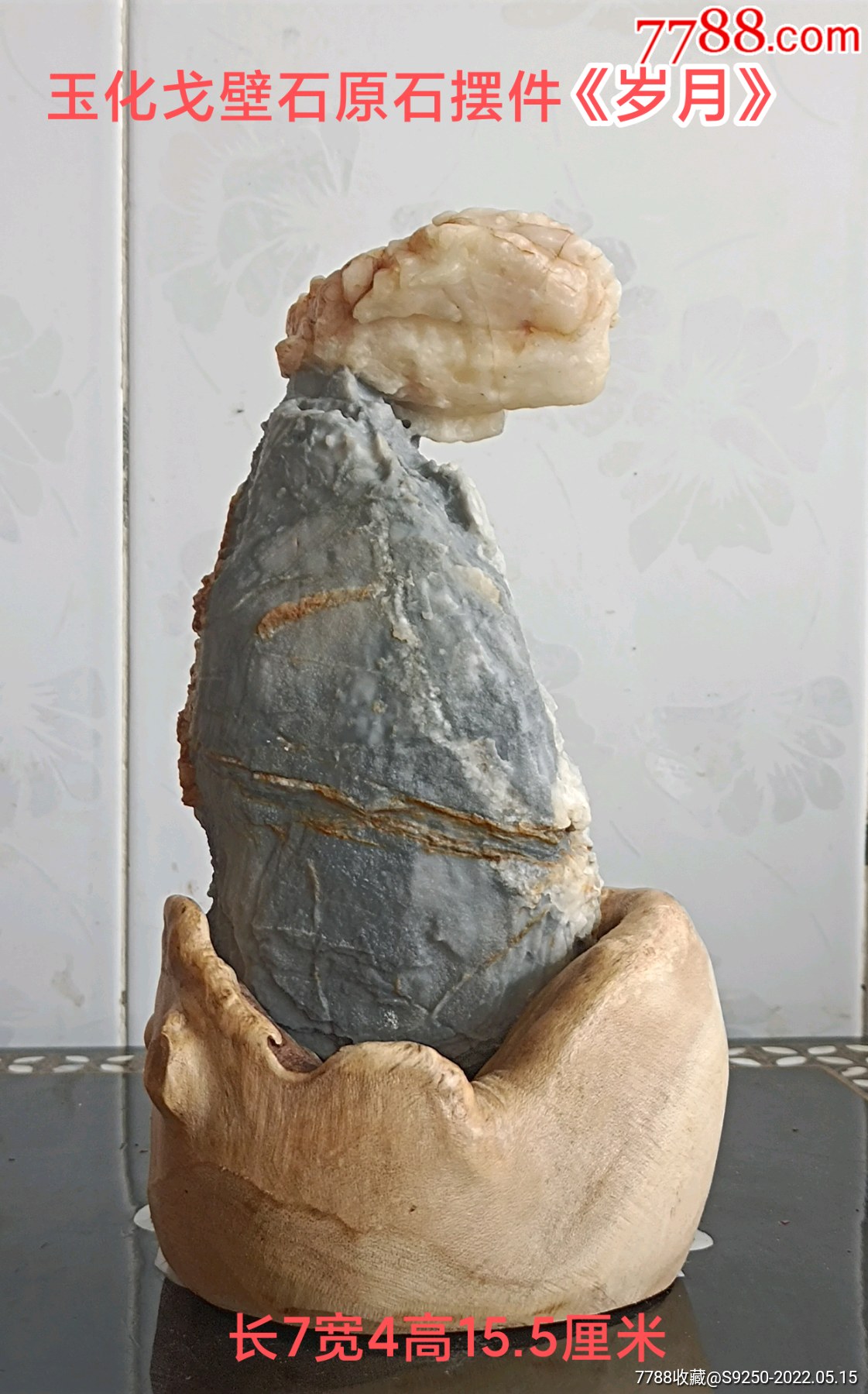 玉化戈壁石原石摆件岁月