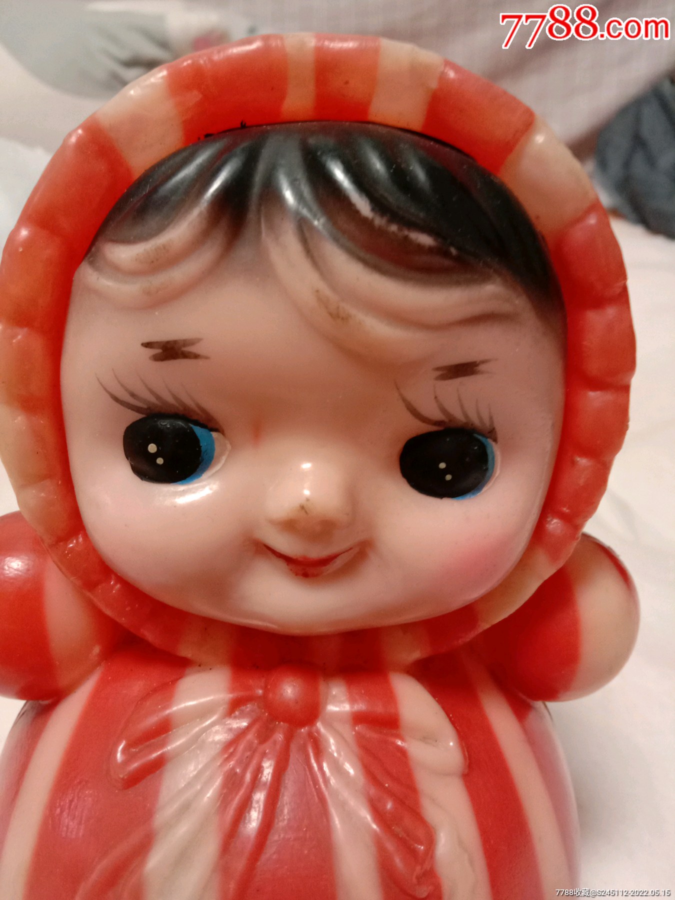 老玩具塑料娃娃不倒翁娃娃功能正常见图见描述