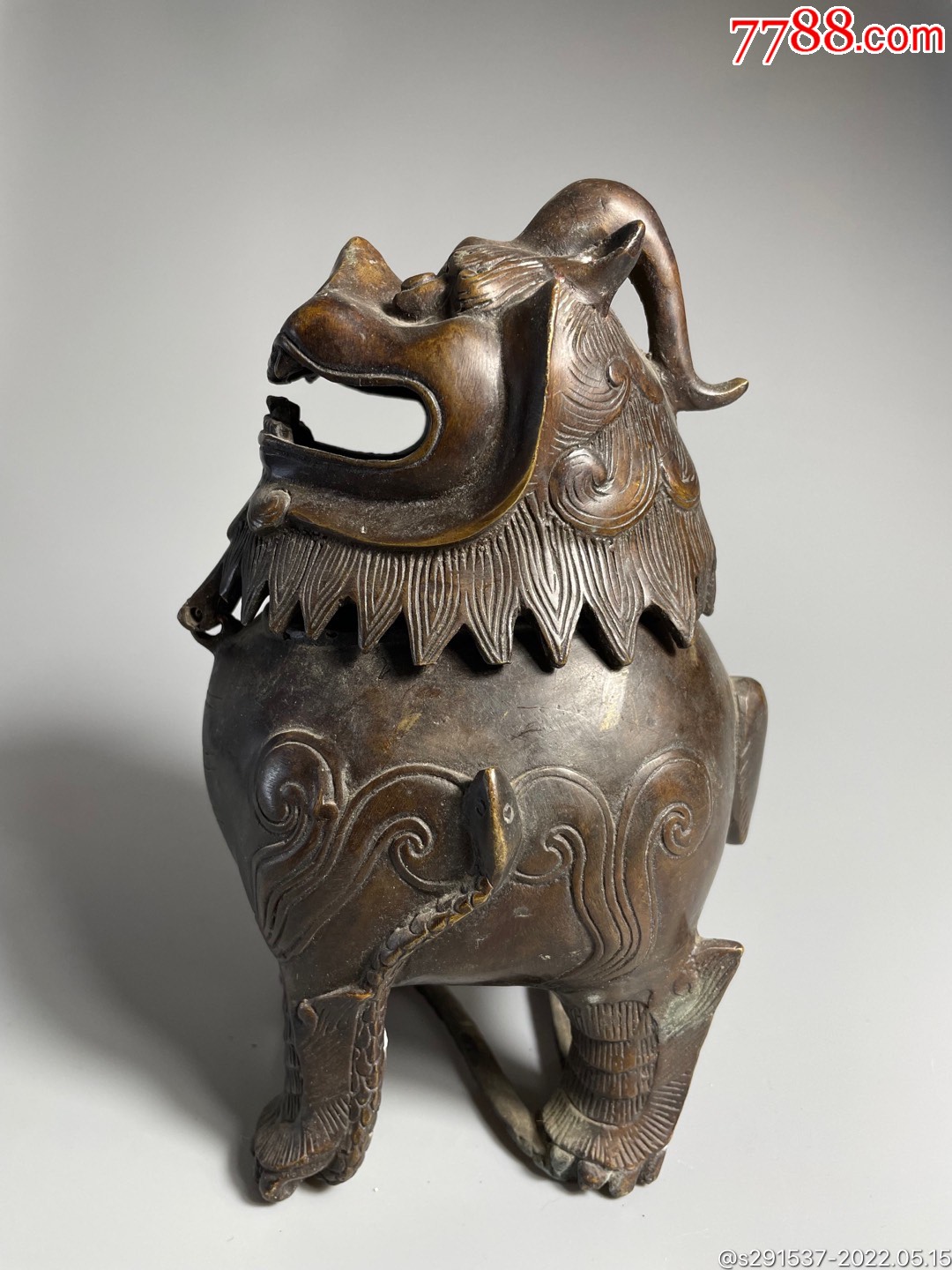 清代铜狻倪熏炉_铜炉_村西张老财【7788收藏__收藏热线】