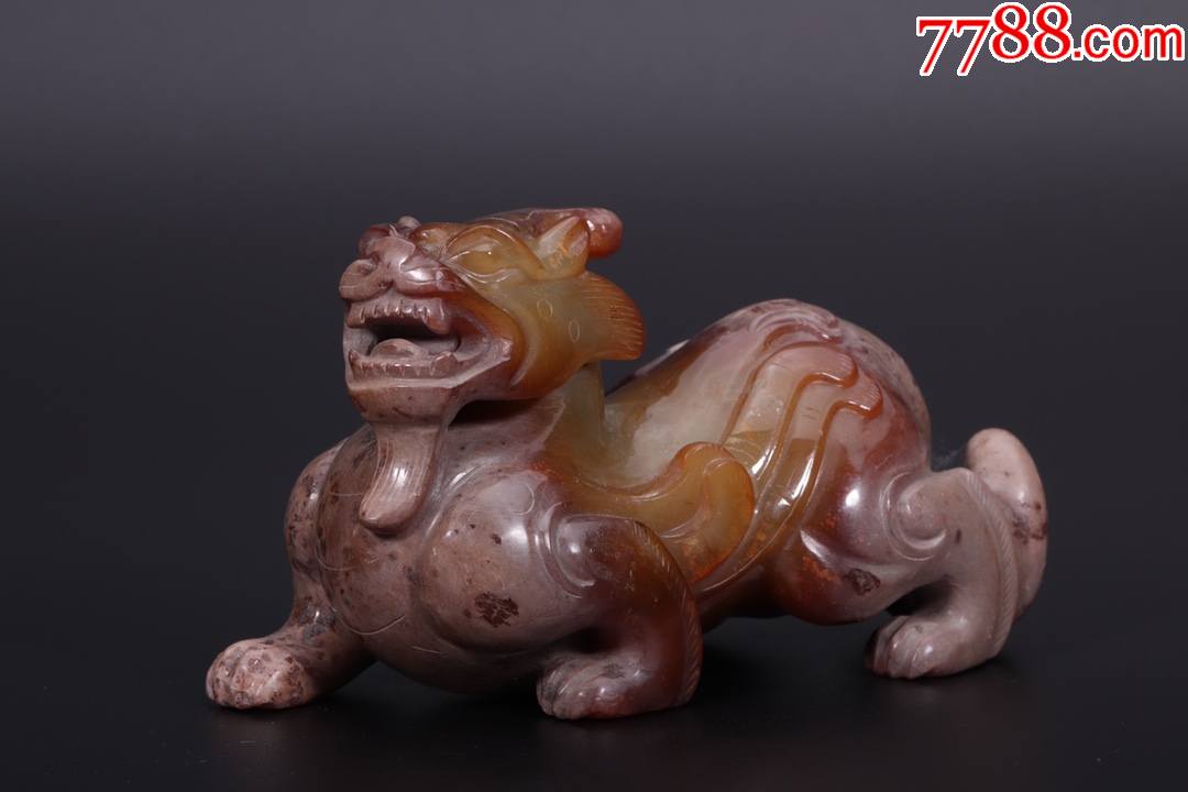 和田玉螭龙把件