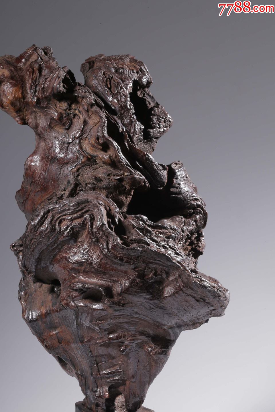 海南黄花梨天然随形山子摆件(配小叶紫檀底座)_木雕摆件_第2张_7788