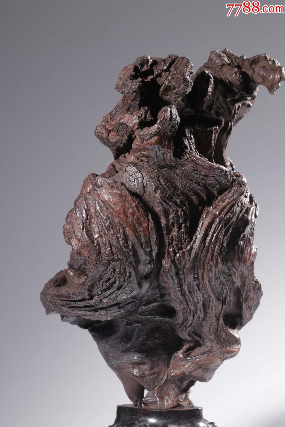 海南黄花梨天然随形山子摆件(配小叶紫檀底座)_木雕摆件_第3张_7788