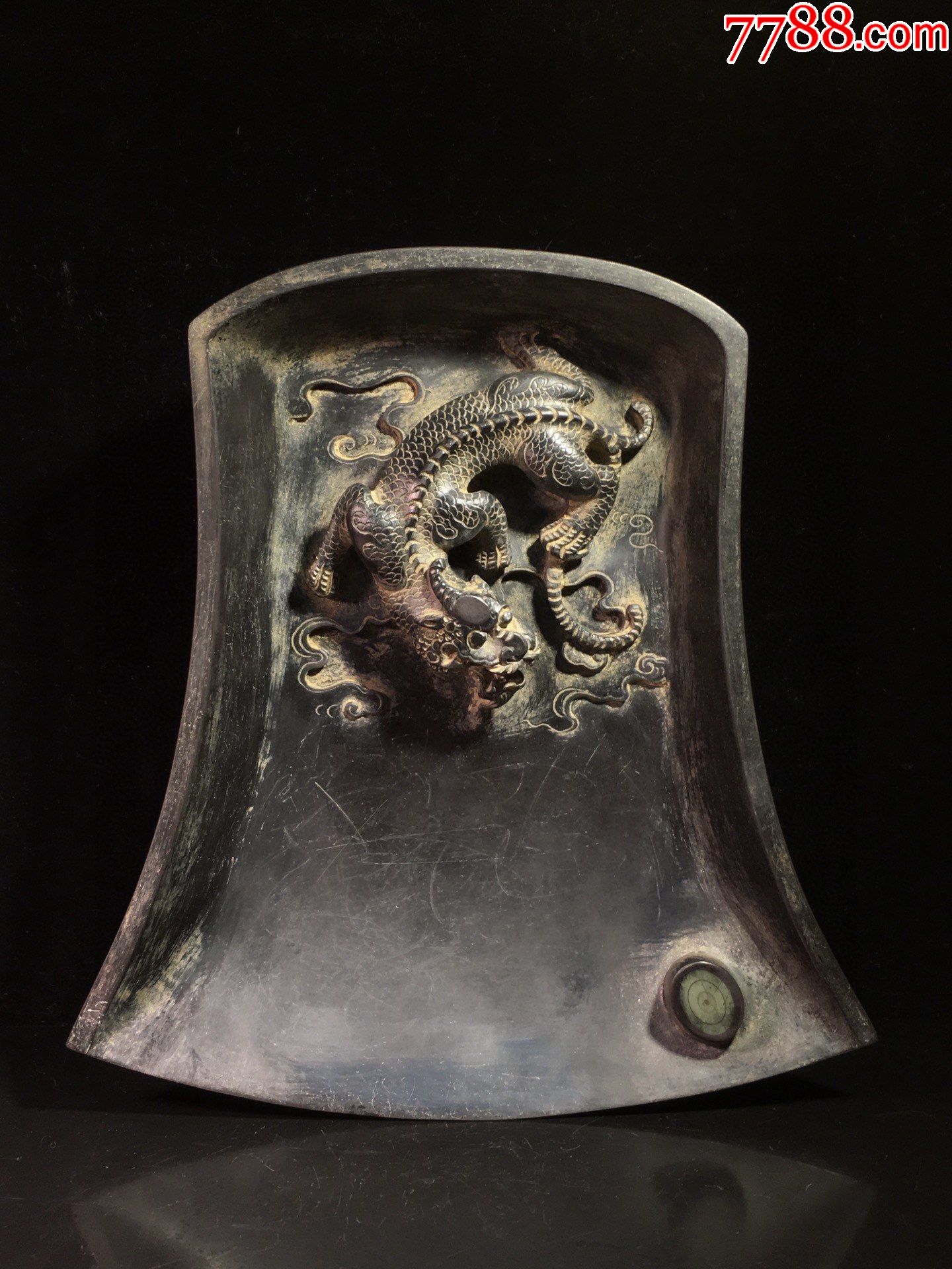 端砚神兽呈瑞风形畚箕砚