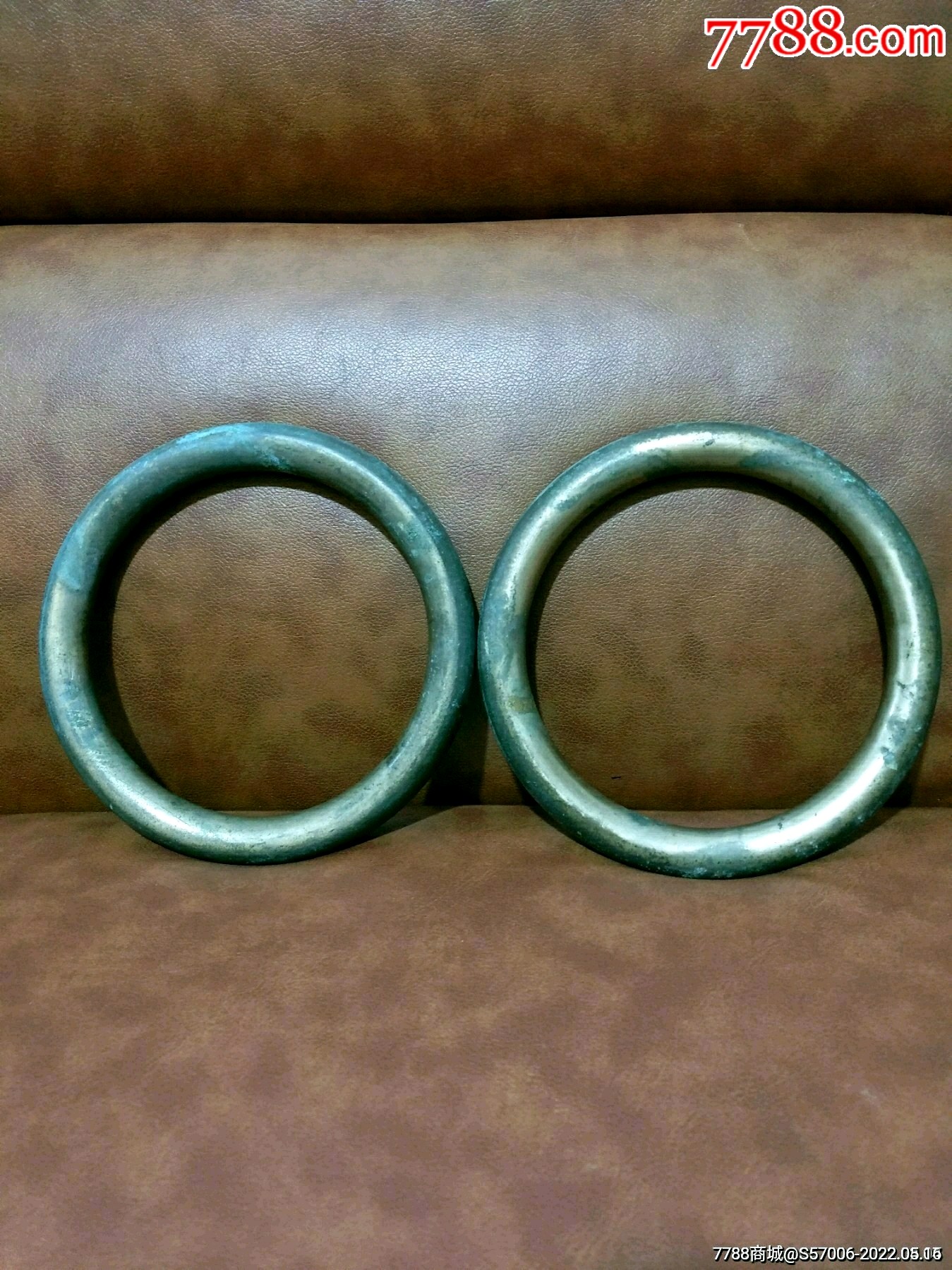 全网最大清代老铜环一对包快递