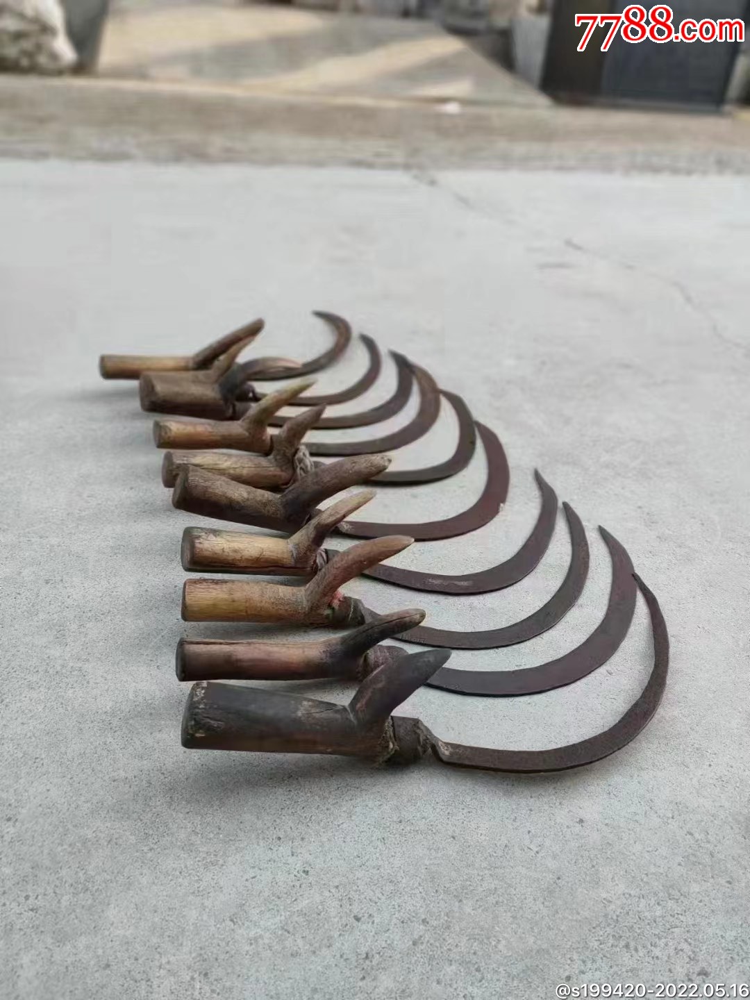 民国时期10把老镰刀造型独特全品相