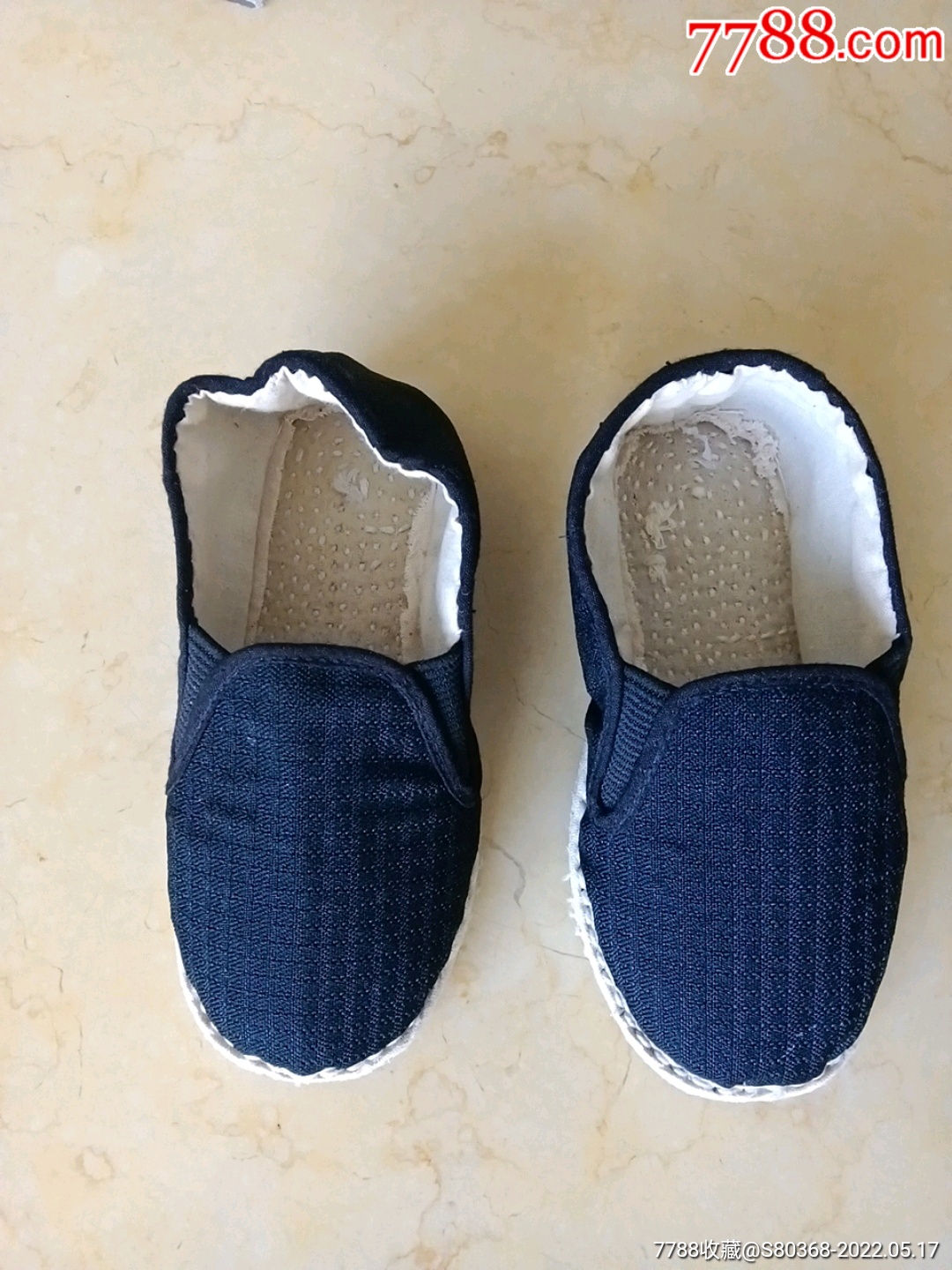 千层底手工全新儿童黑色布鞋尺码165厘米