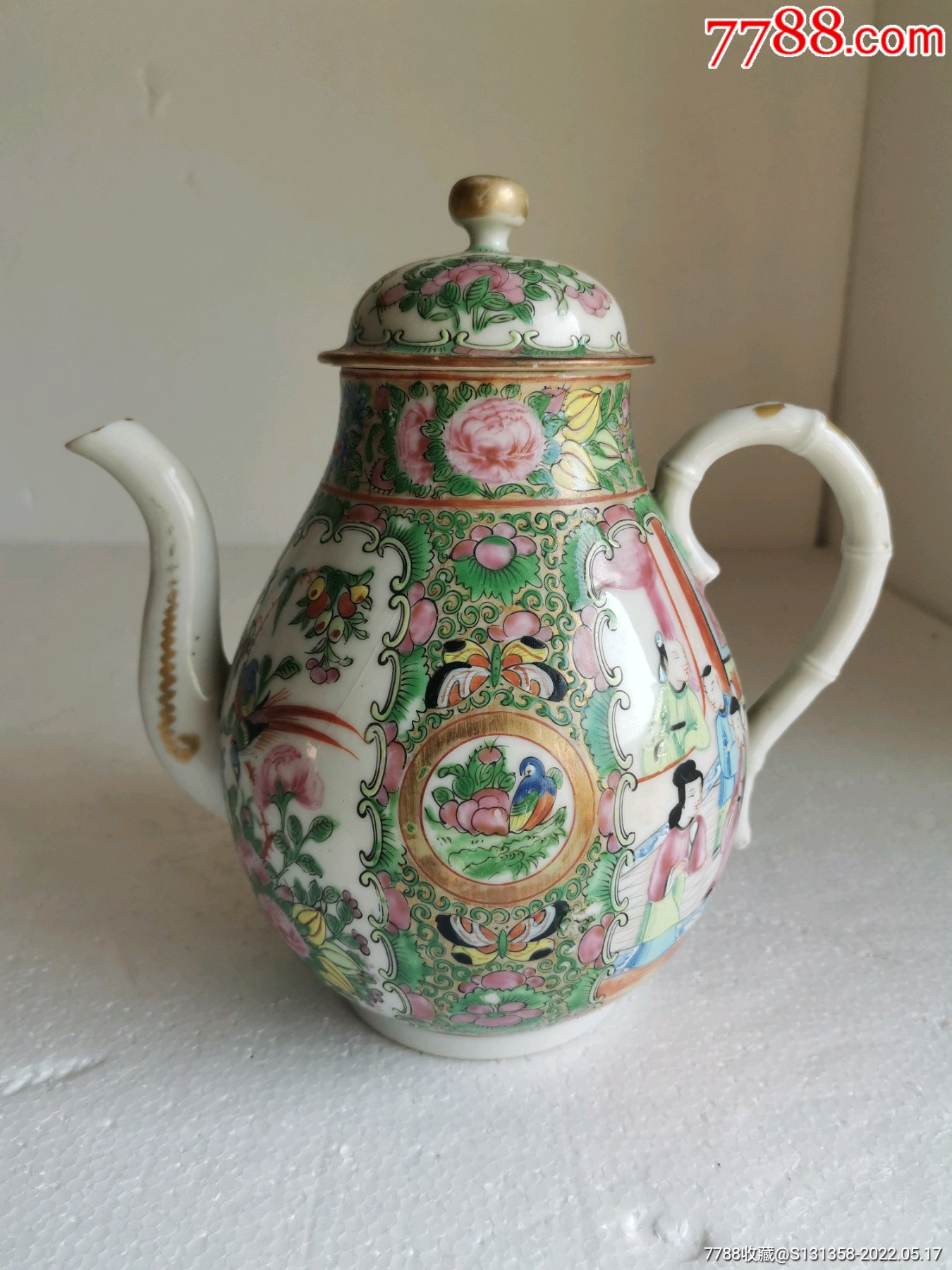 晚清广彩人物大壶