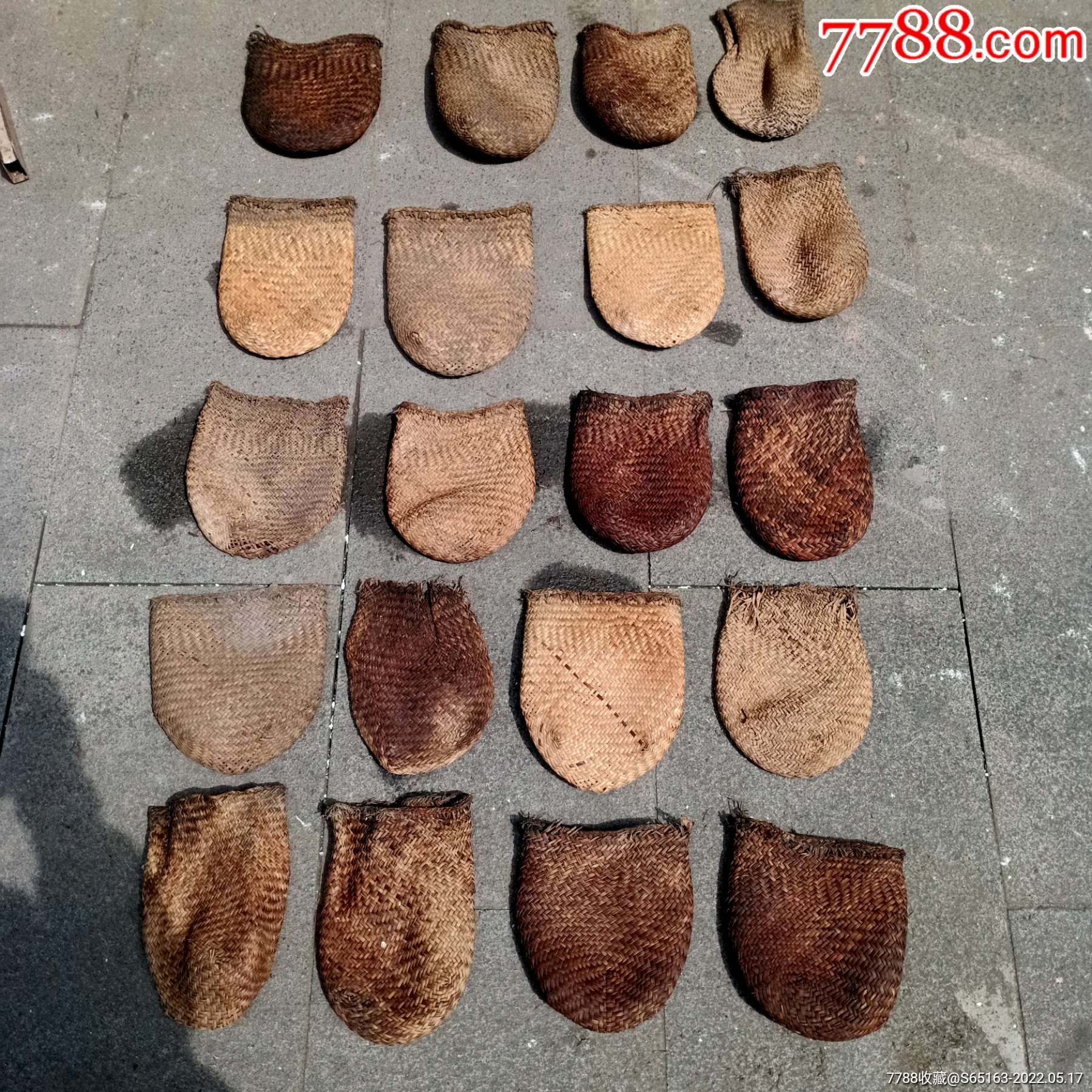 民国红军长征路上携带的蒲饭袋20个