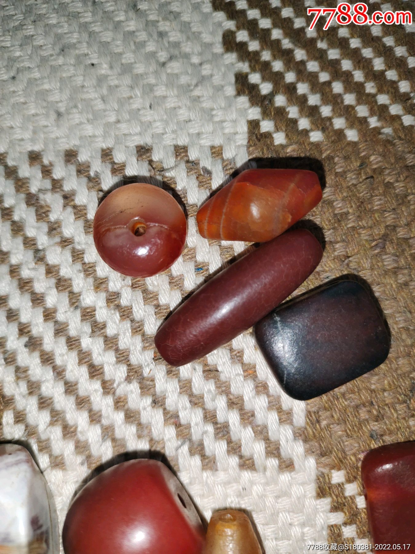 打包老玛瑙珠子勒子墩子老珠子配饰配珠