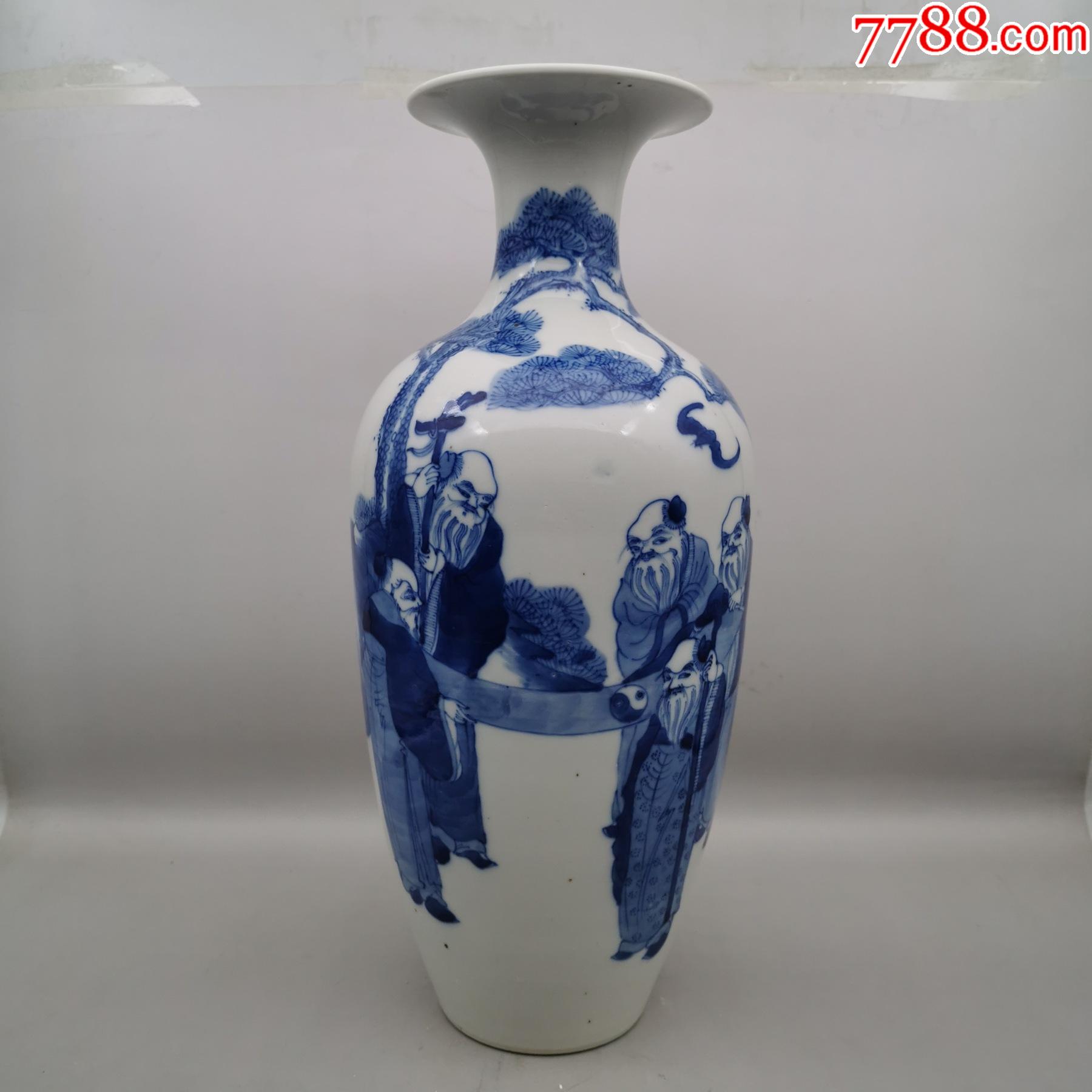 五老观图青花瓶_青花瓷_收藏价格_鉴定交易_7788瓷器网