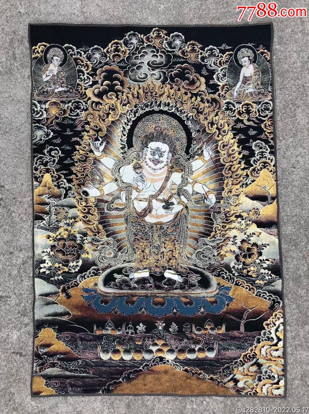 大黑天玛哈嘎拉唐卡刺绣织锦绣