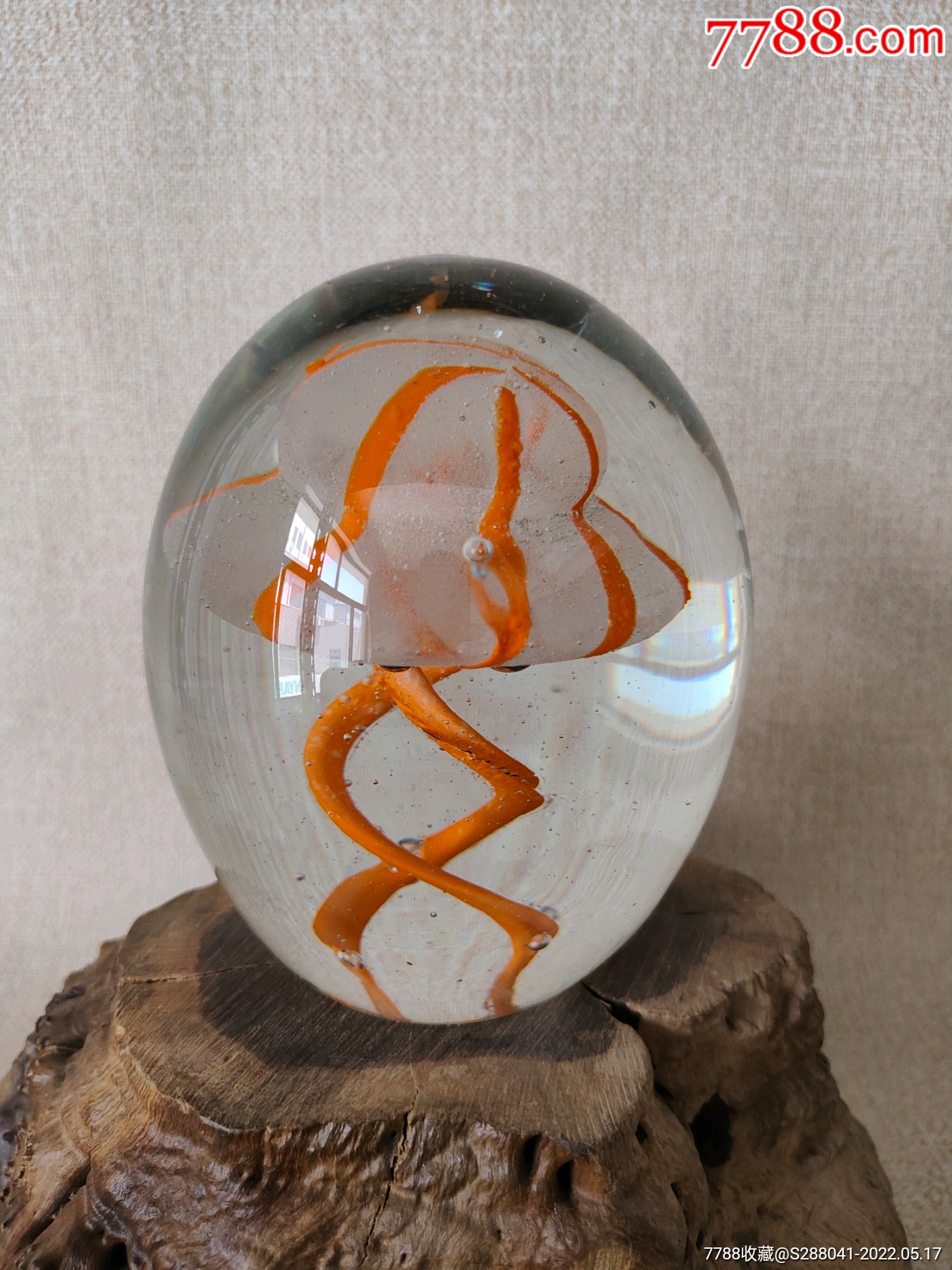 七八十年代博山手工琉璃摆件