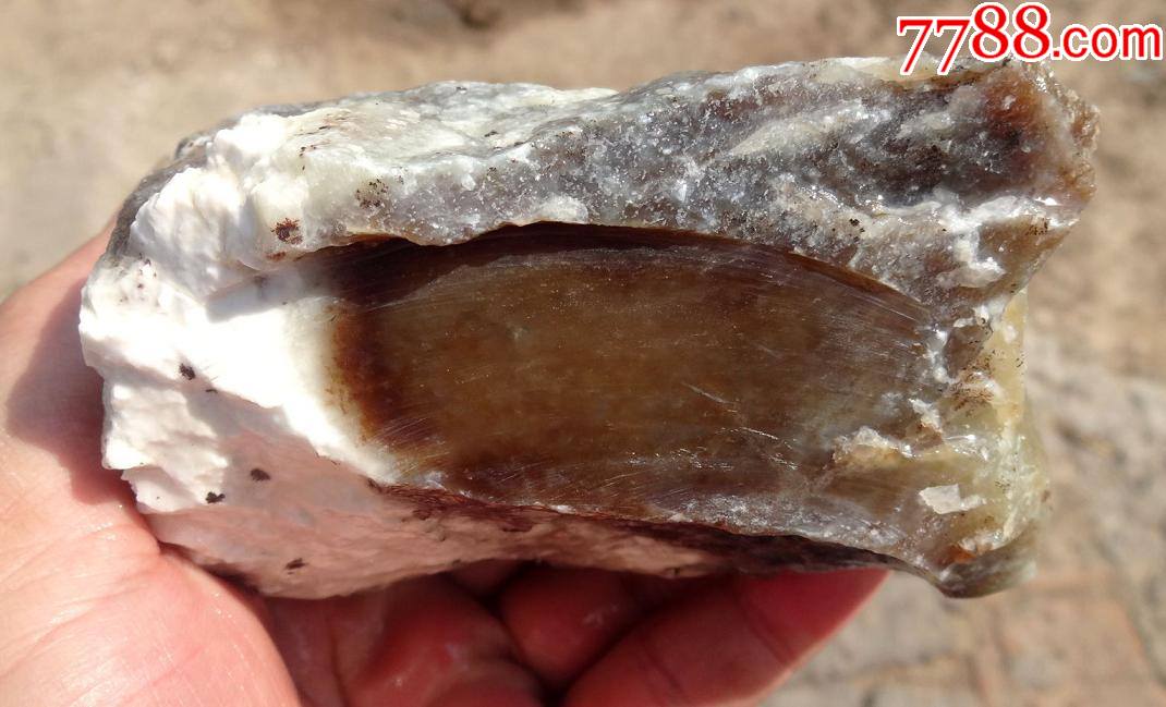 1斤多新疆天然和田玉糖玉原石(505)_价格150元_第1张_7788商城__七七