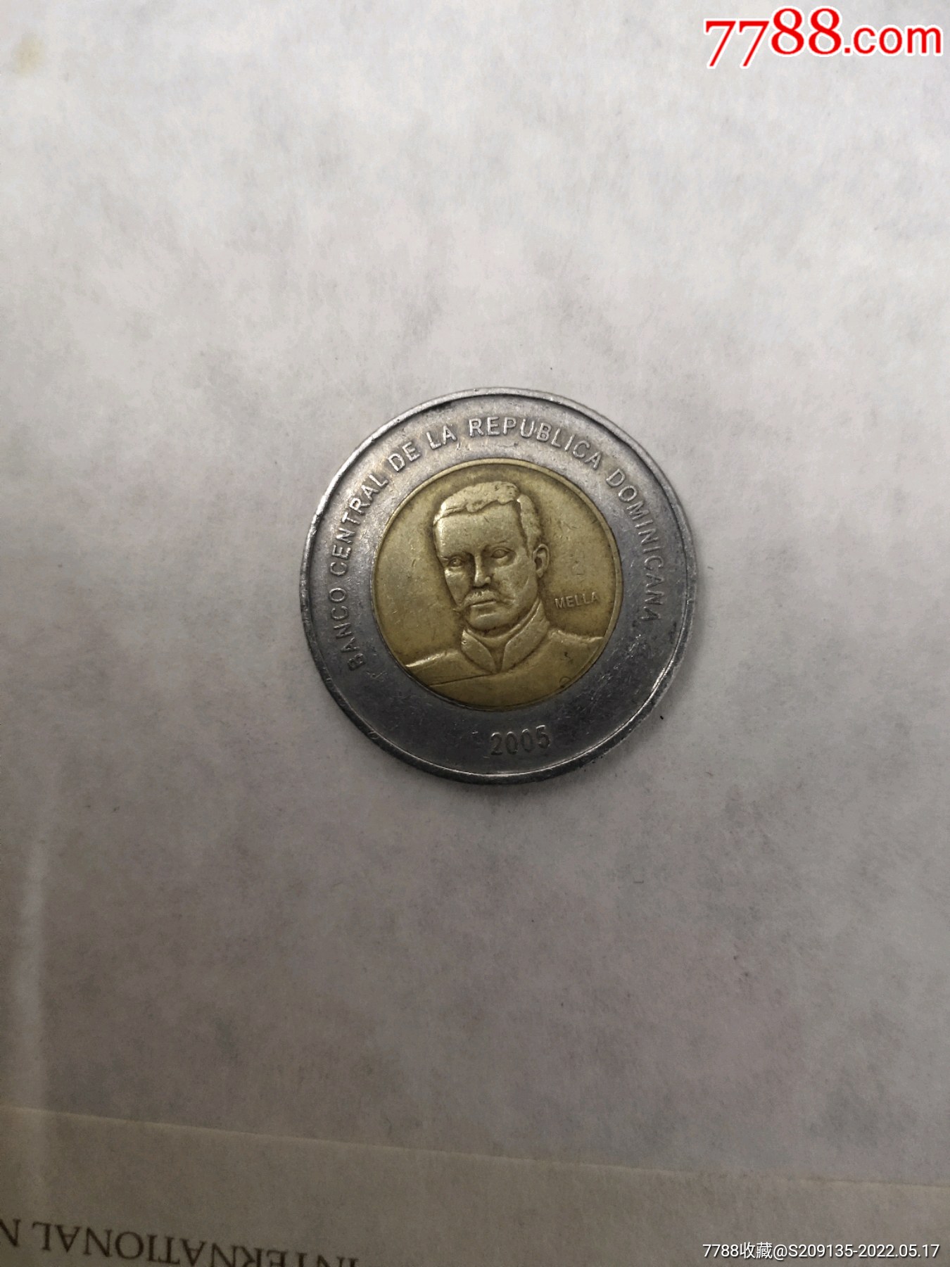 外国硬币多米尼加10皮索大币满二十元包邮