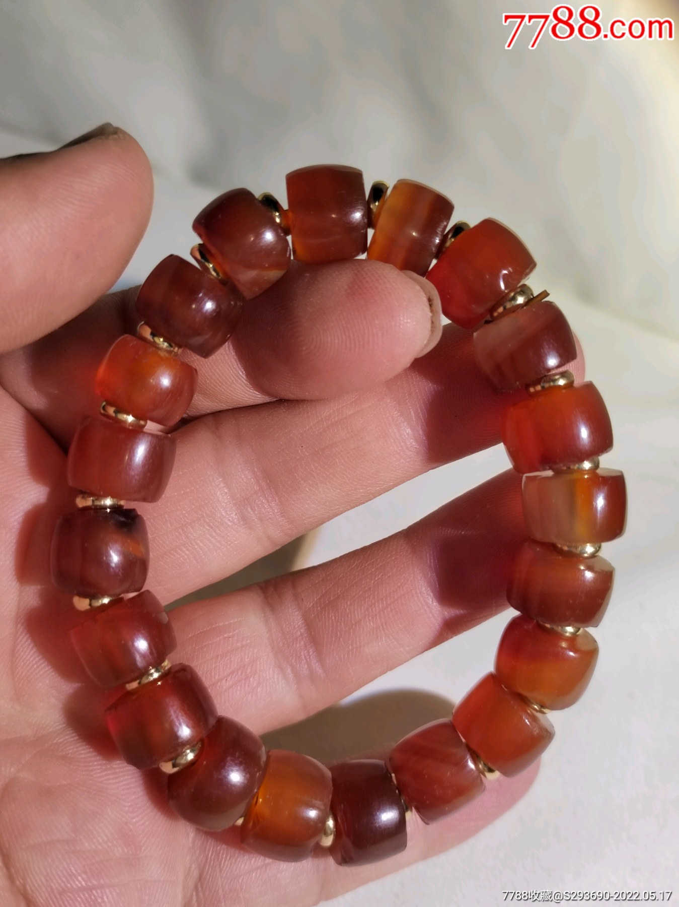 以前收到的老西玛珠子手串直径12厘米颜色漂亮佩戴极佳