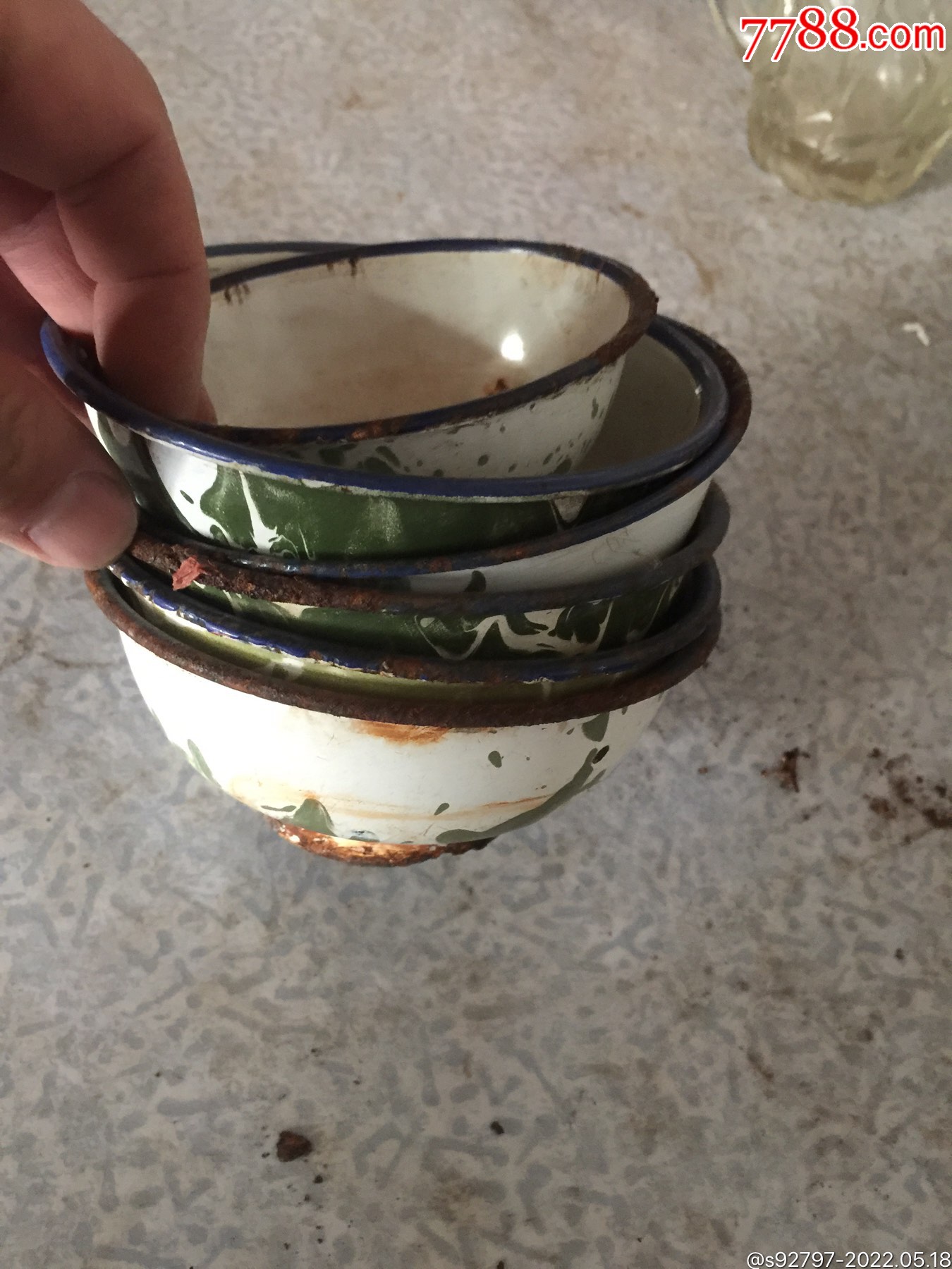 老式搪瓷碗-搪瓷-7788漆器收藏