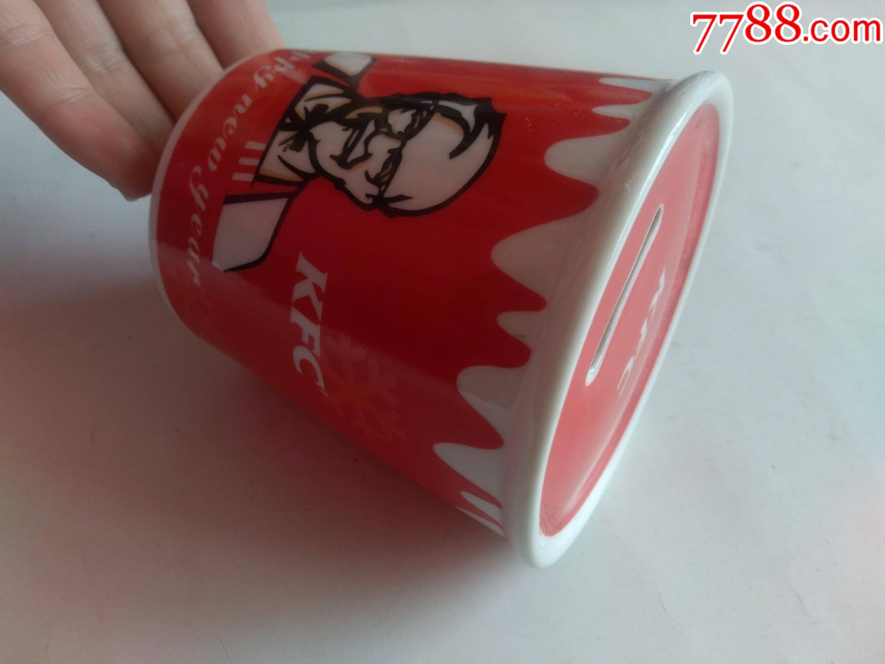 老款肯德基kfc限量存钱罐陶瓷的保存完好少见点图可放大