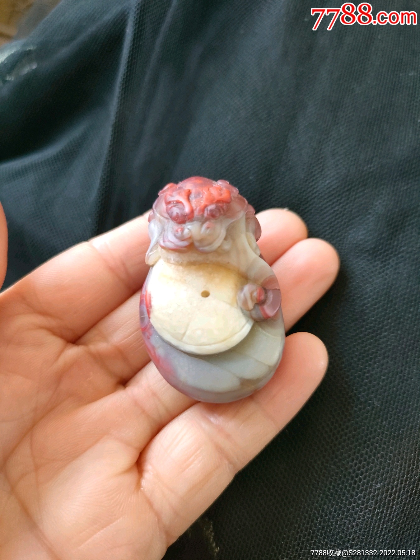 民国貔貅手把件,_玛瑙_字体图片_收藏价格_7788印章收藏