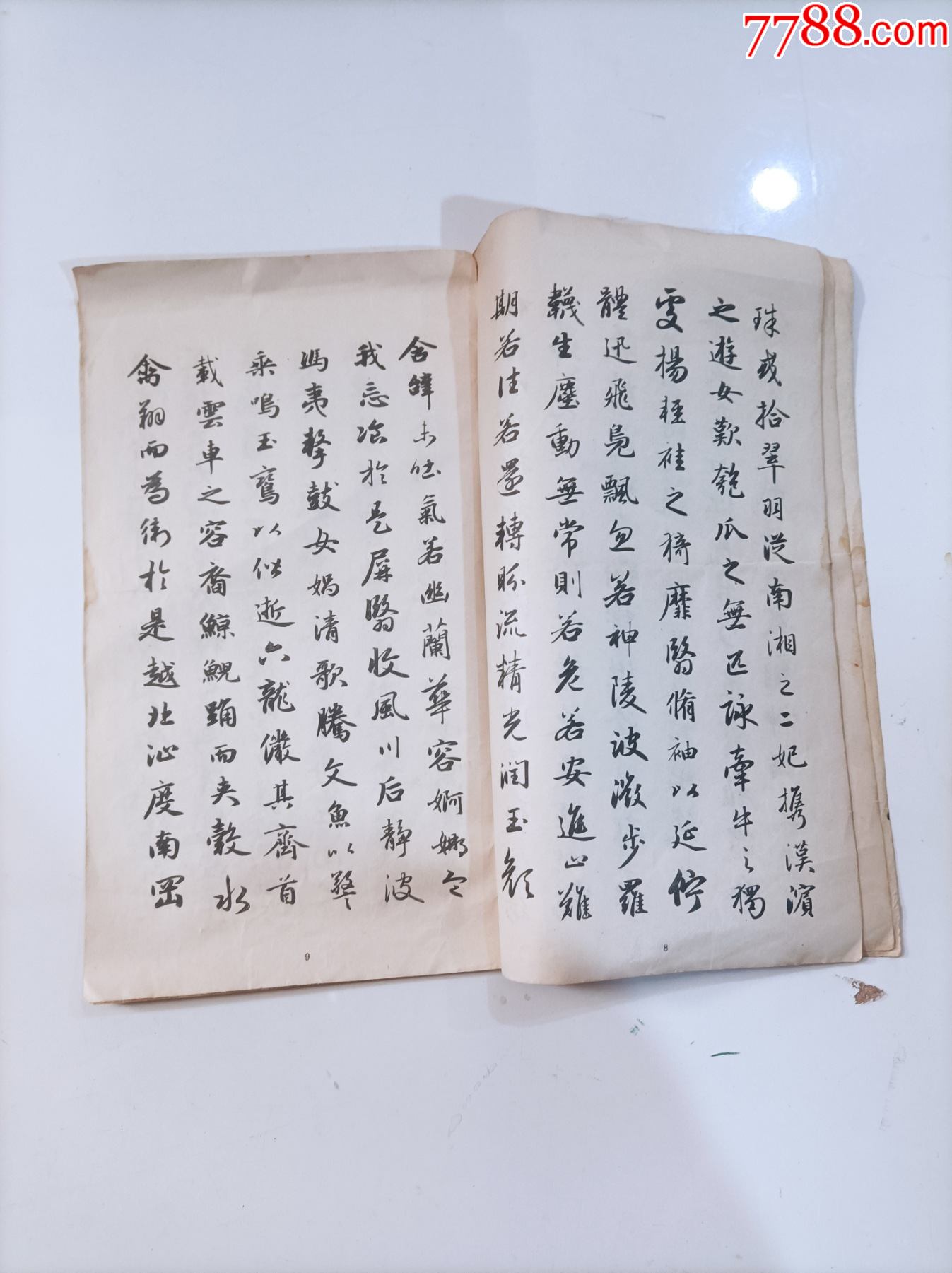 趙子昂行書洛神賦字帖