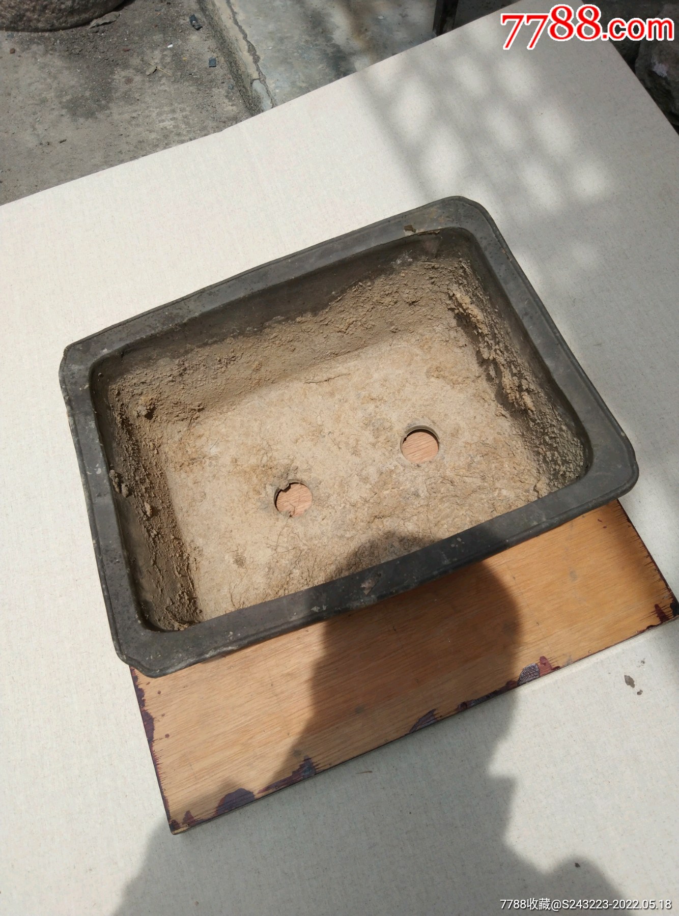 八九十年代大号长方形紫砂花盆尺寸如图