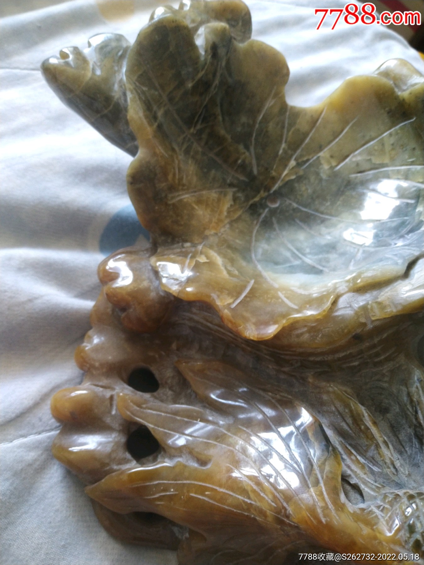 岫岩玉金鱼摆件-价格:12800元-se87159048-岫岩玉-零售-7788小人书