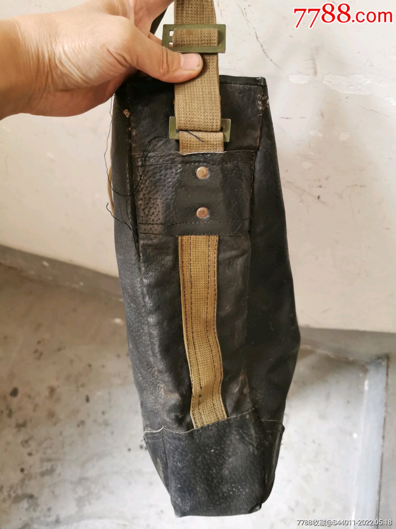 7080年代老工匠真皮工具兜子背包8