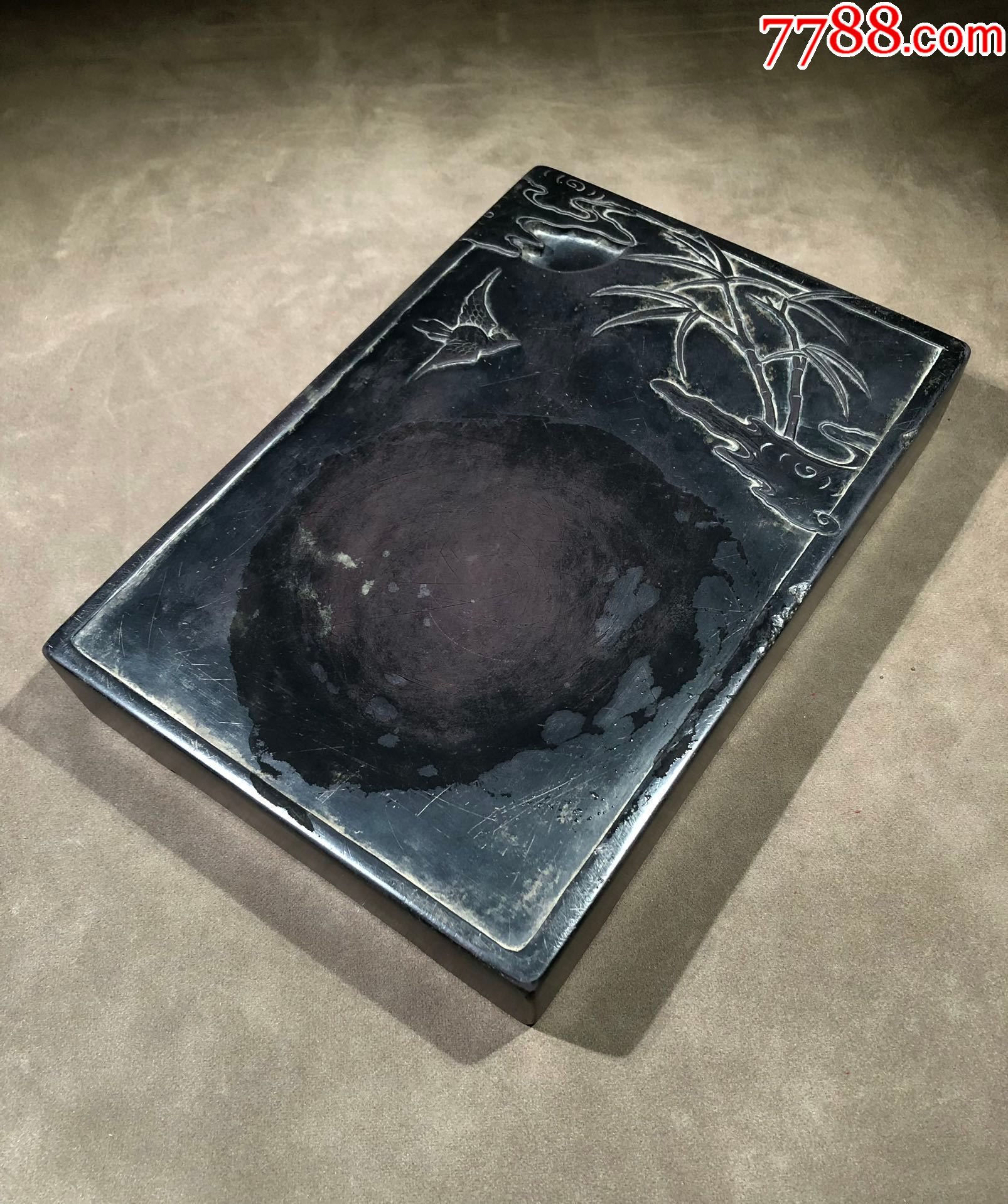 史可法竹报平安节节高升端砚