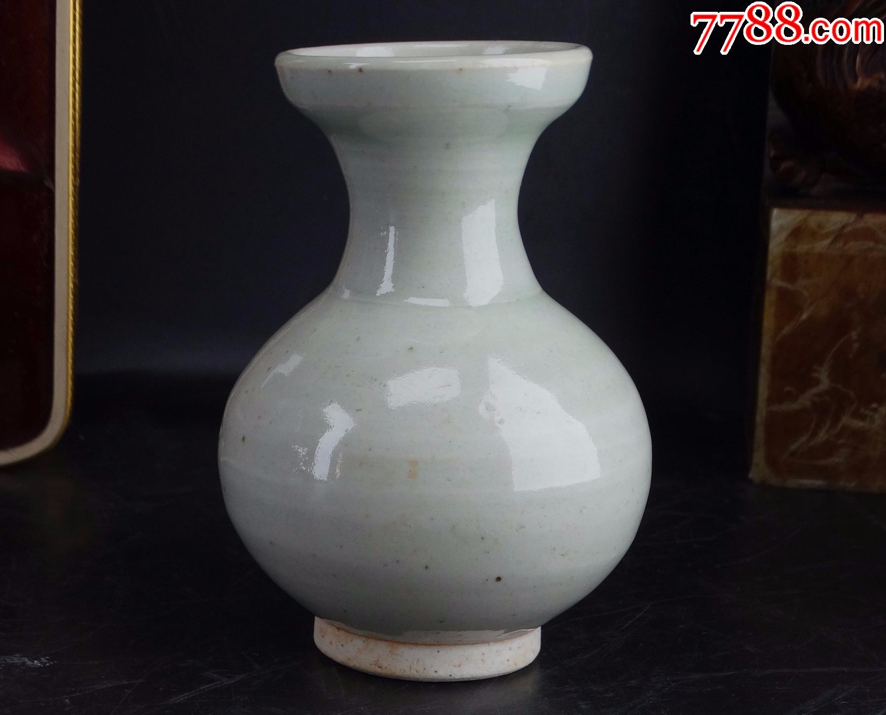 131老窑瓷器收藏明代影青釉盘口观音瓶