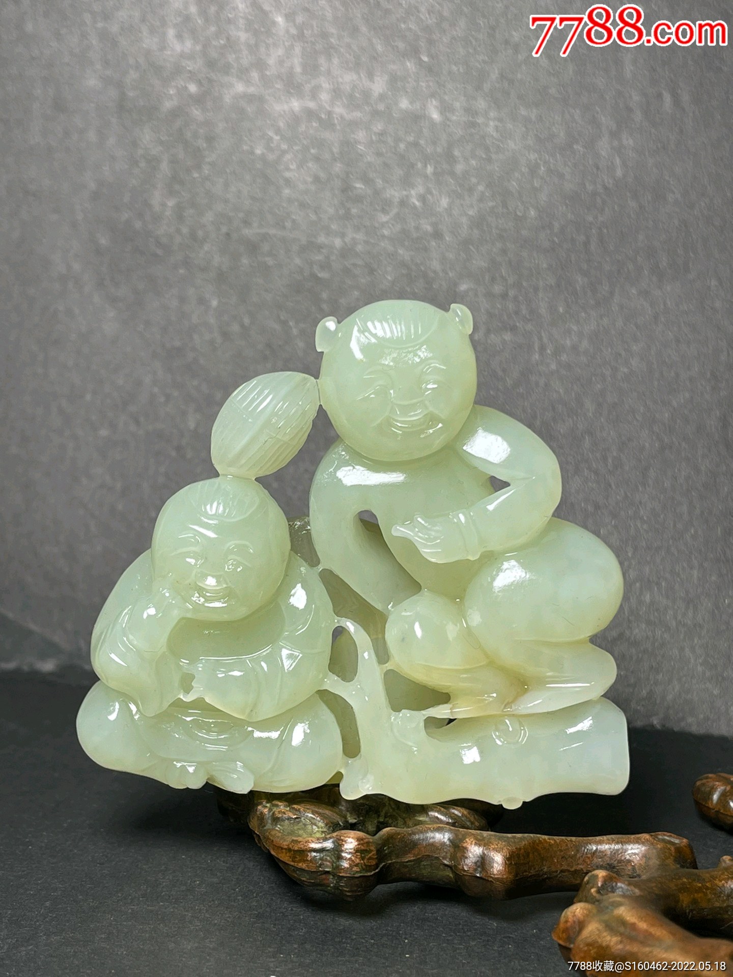 和田玉玉件金童玉女